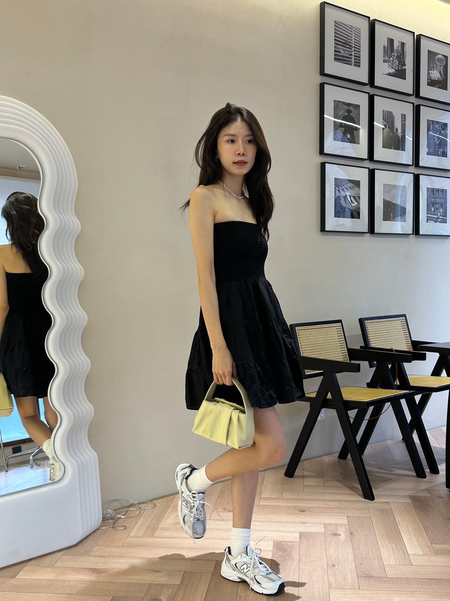 Off Shoulder Cup Cake Mini Dress