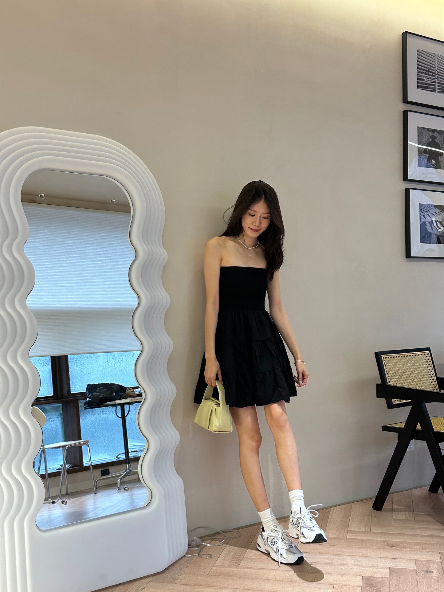 Off Shoulder Cup Cake Mini Dress