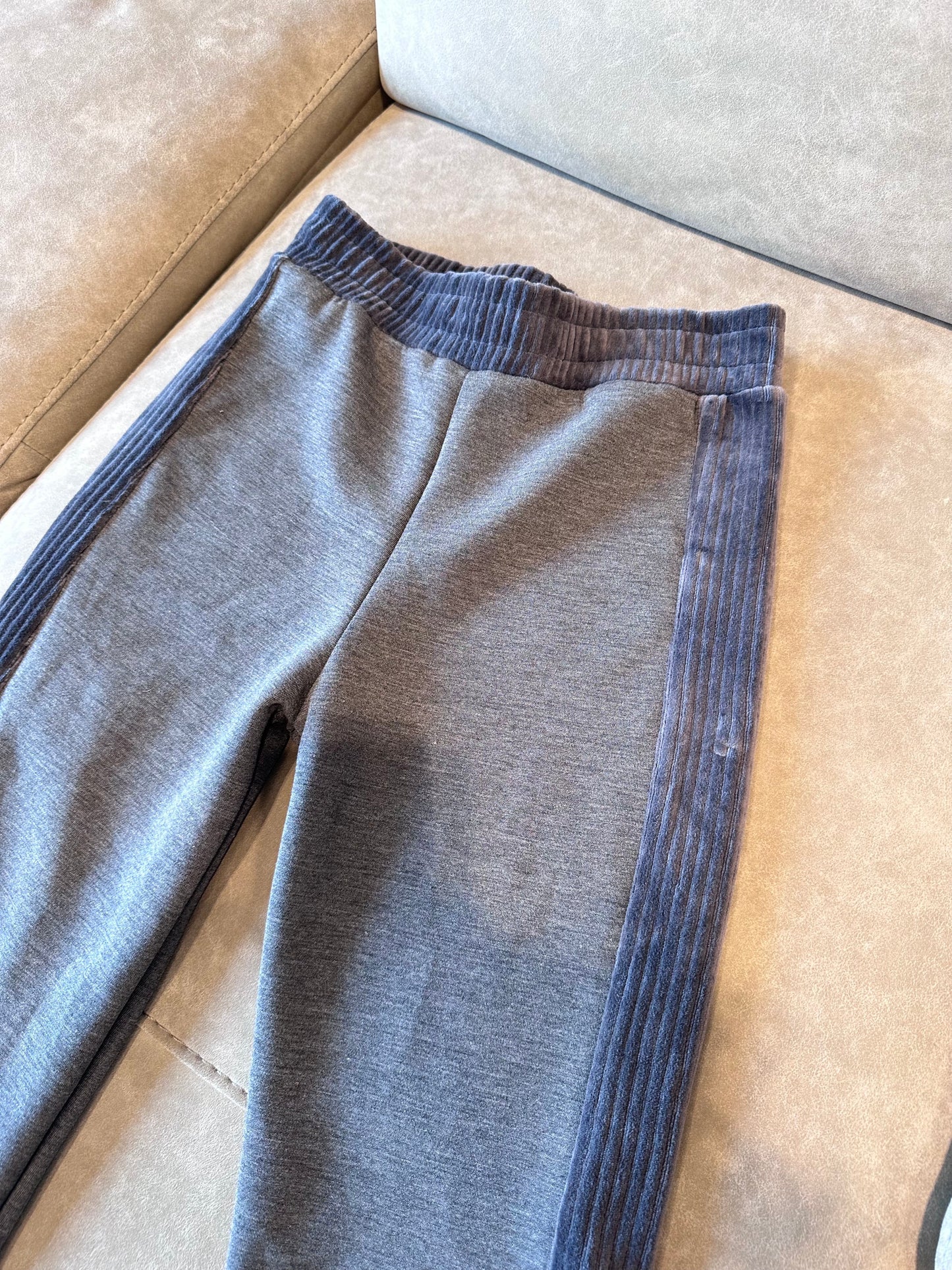 Half Velvet Flare Pants