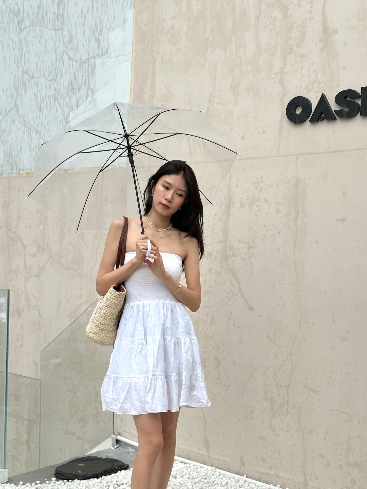Off Shoulder Cup Cake Mini Dress