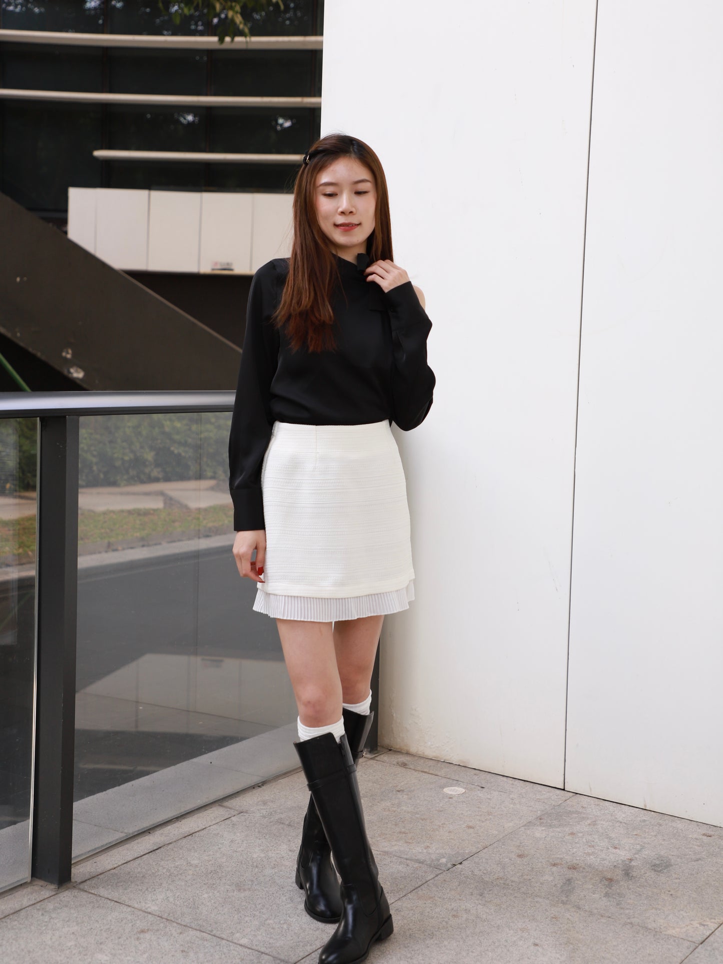 Silk Tied Long Sleeves Shirt