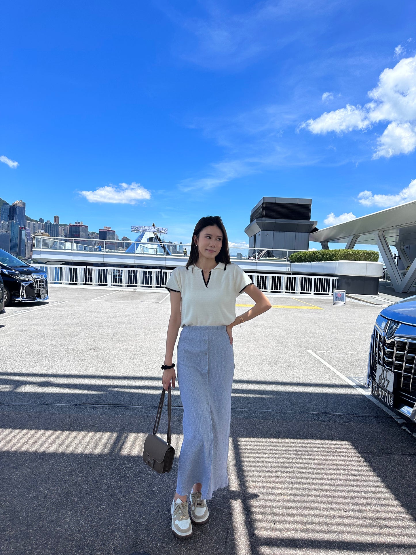 Outlined Knitted T Top