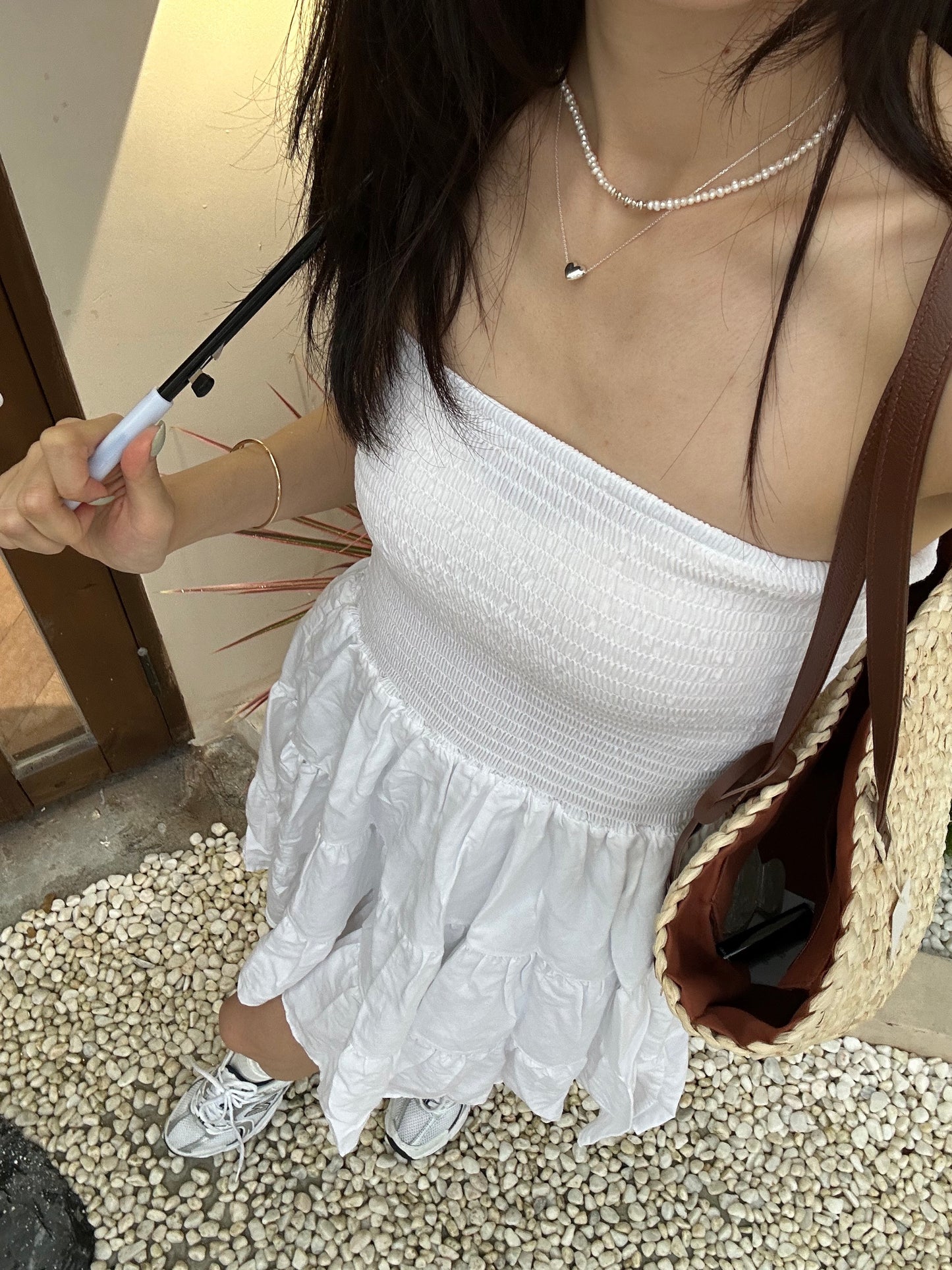 Off Shoulder Cup Cake Mini Dress