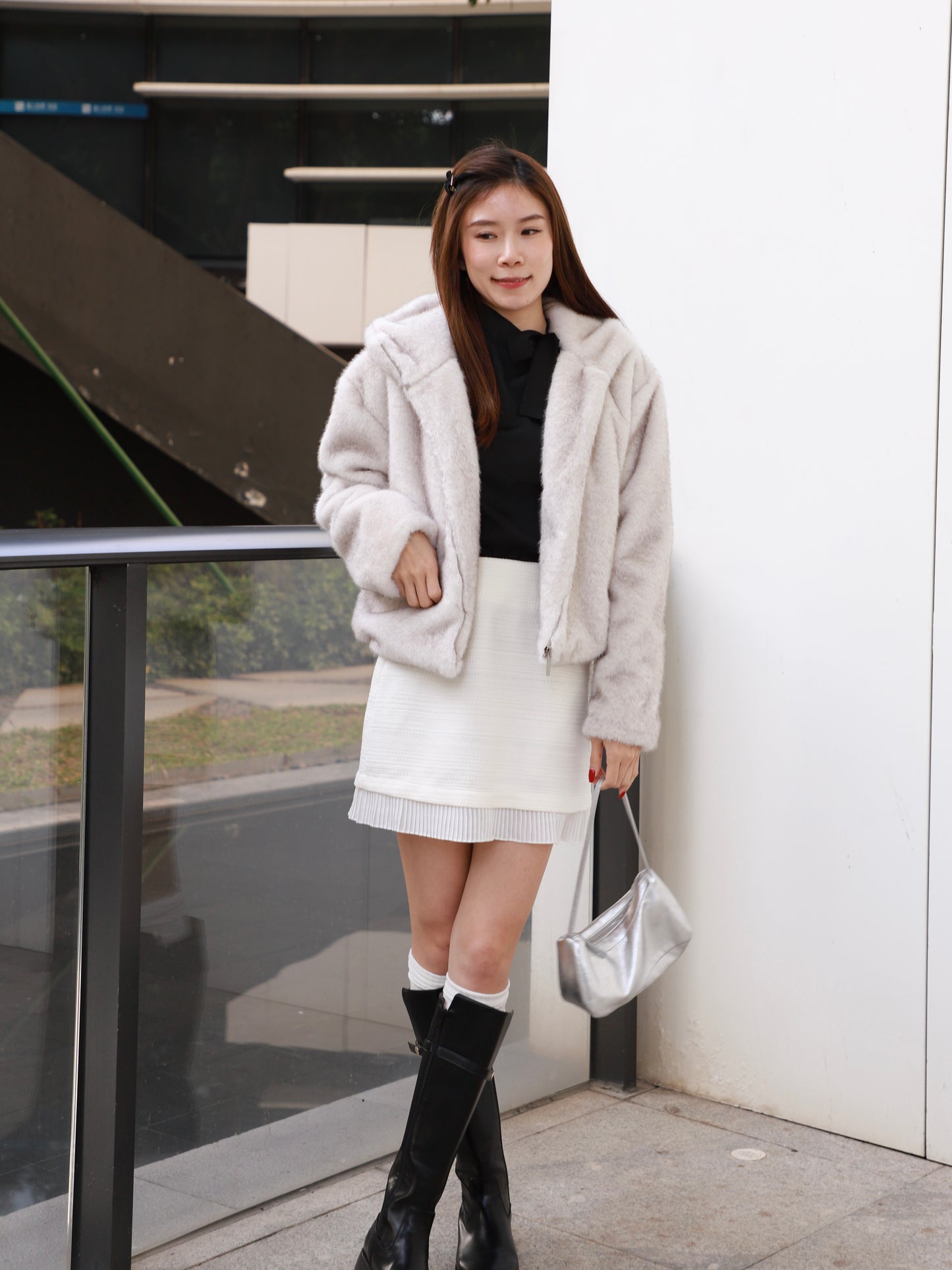 Fox Fur Hoodie Jacket