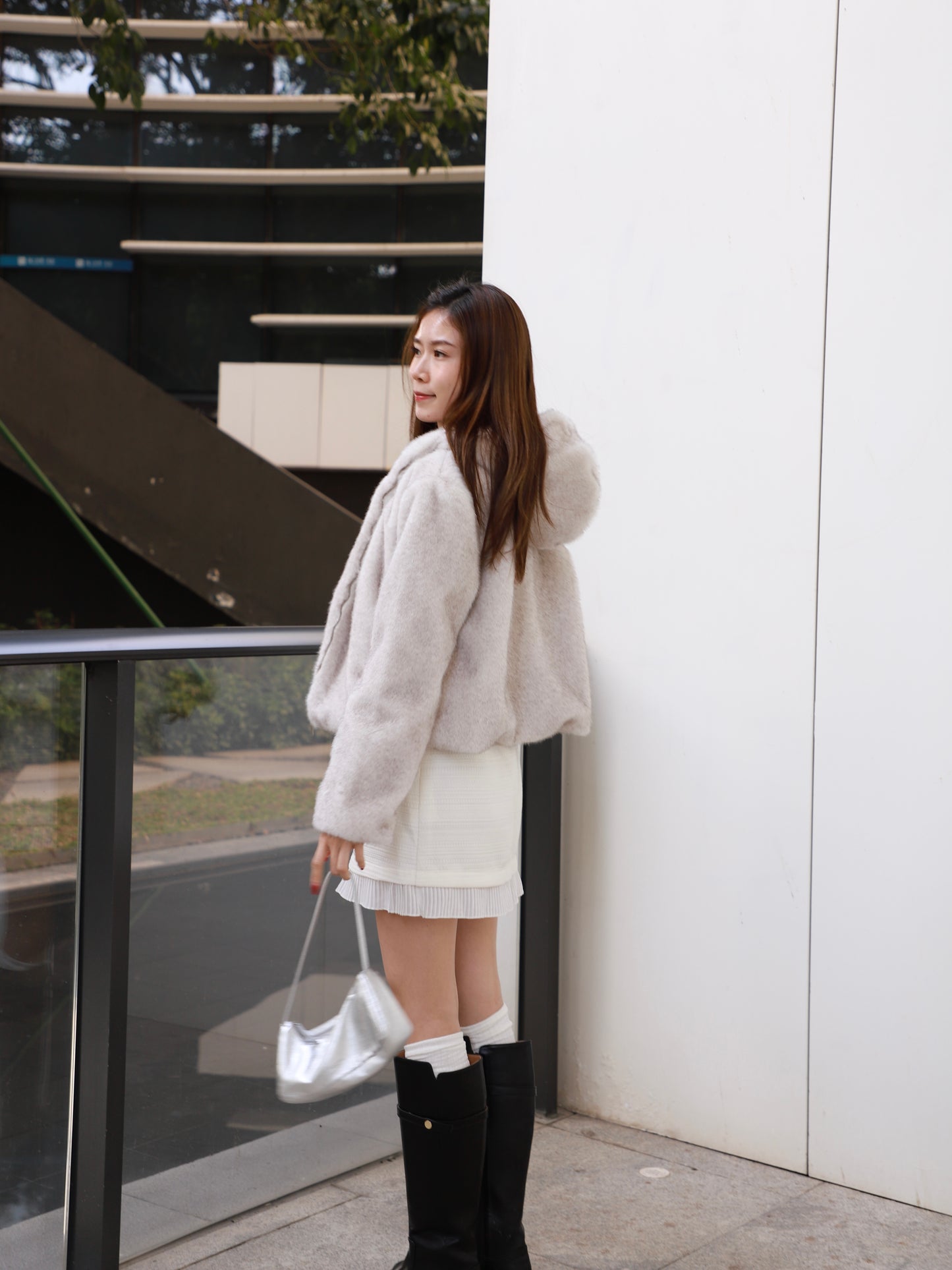 Fox Fur Hoodie Jacket