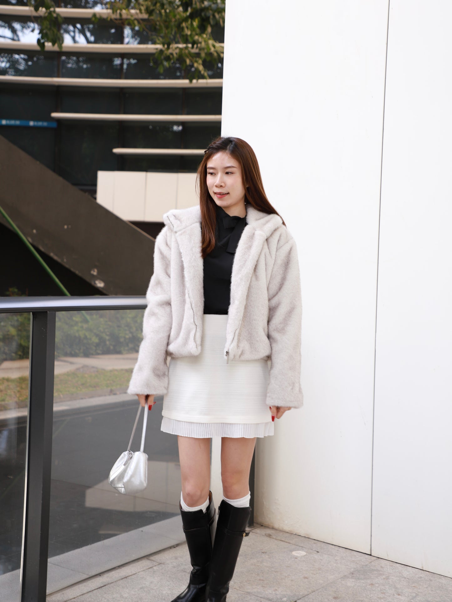 Fox Fur Hoodie Jacket