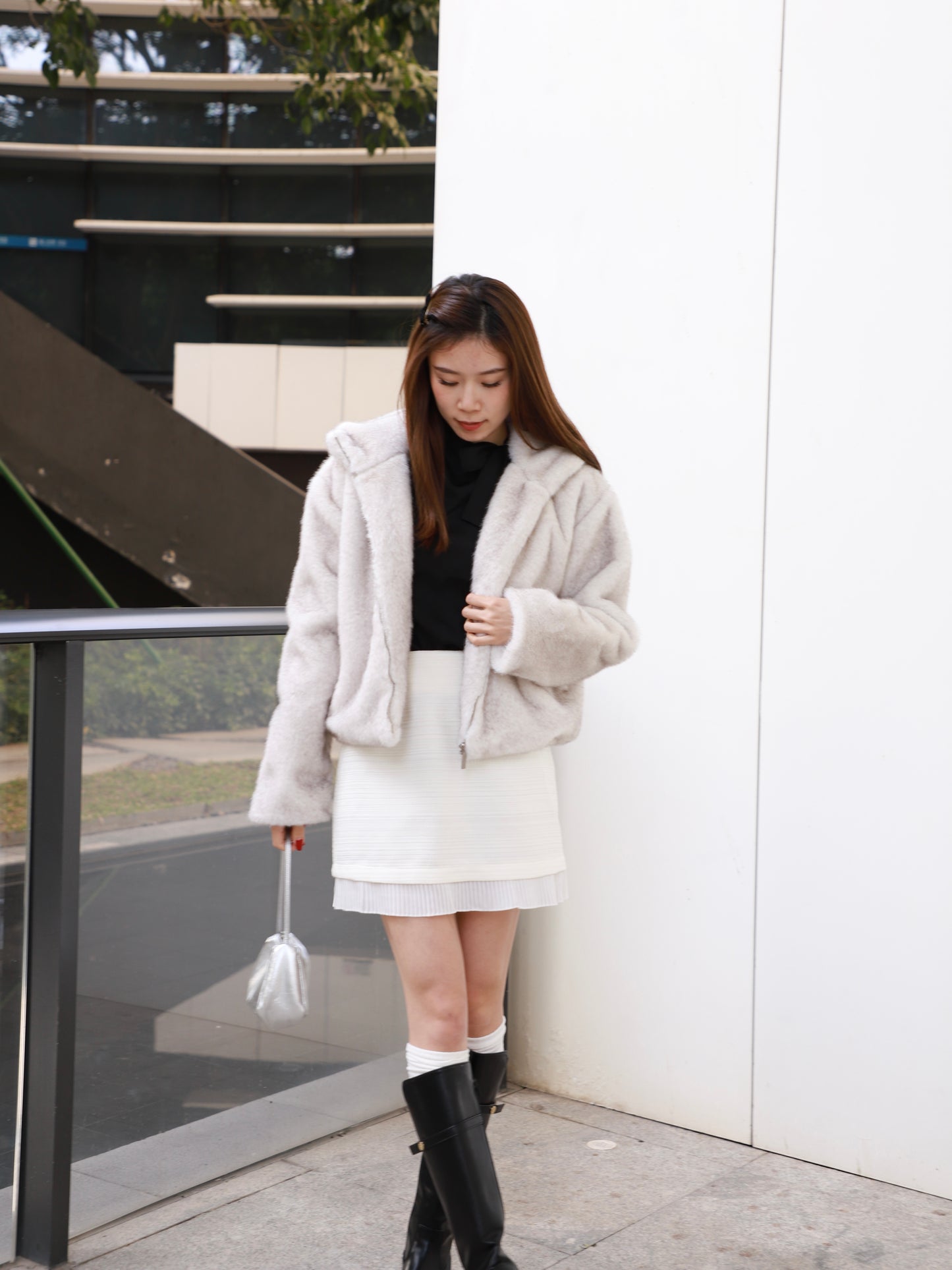 Fox Fur Hoodie Jacket