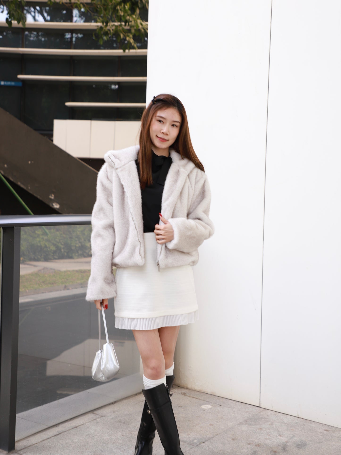 Fox Fur Hoodie Jacket
