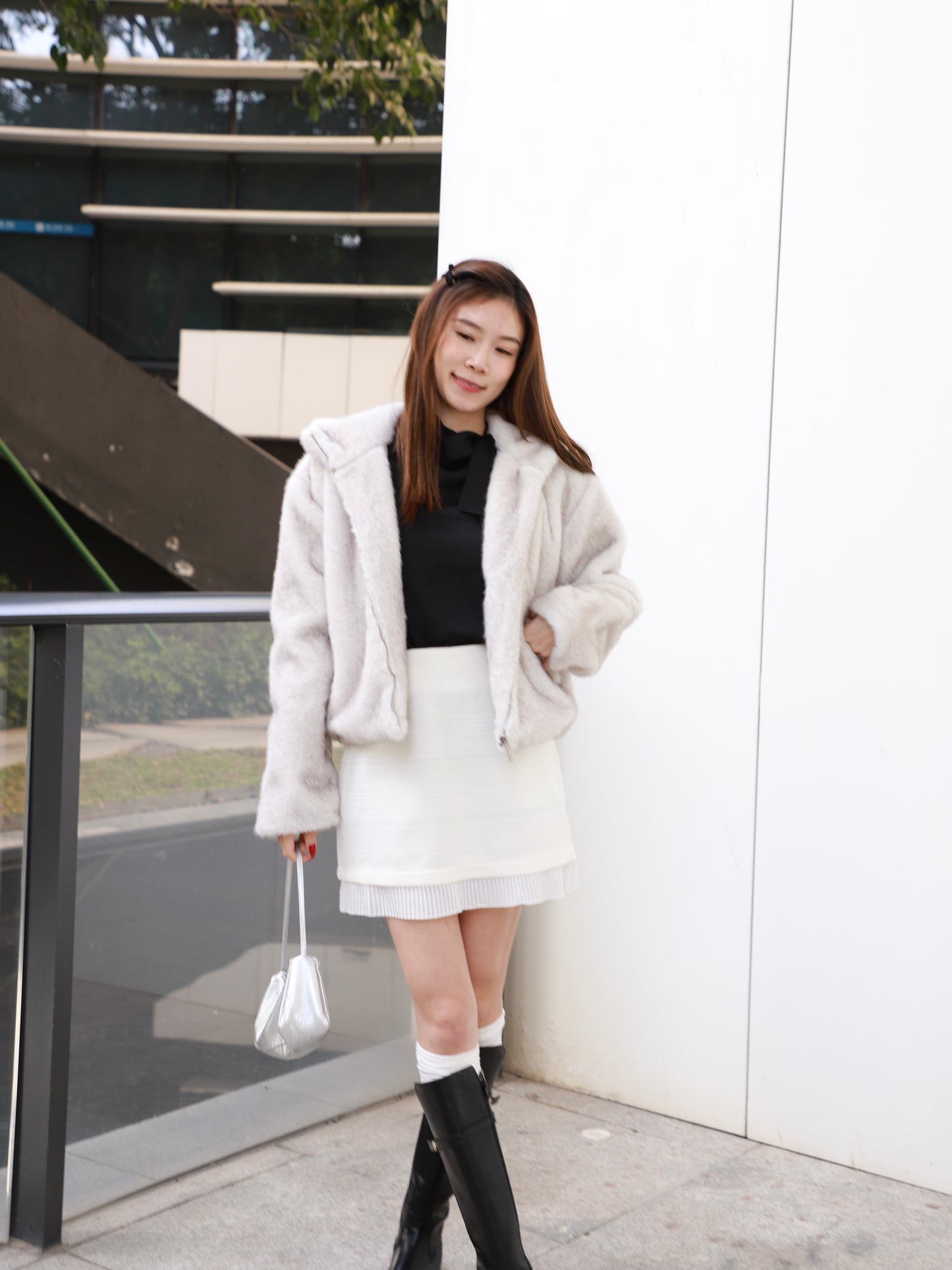 Fox Fur Hoodie Jacket