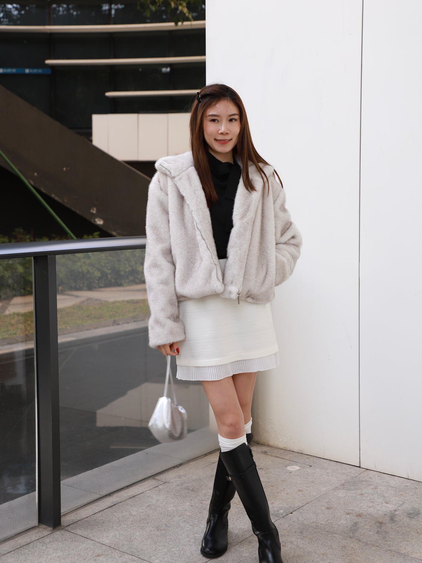 Fox Fur Hoodie Jacket