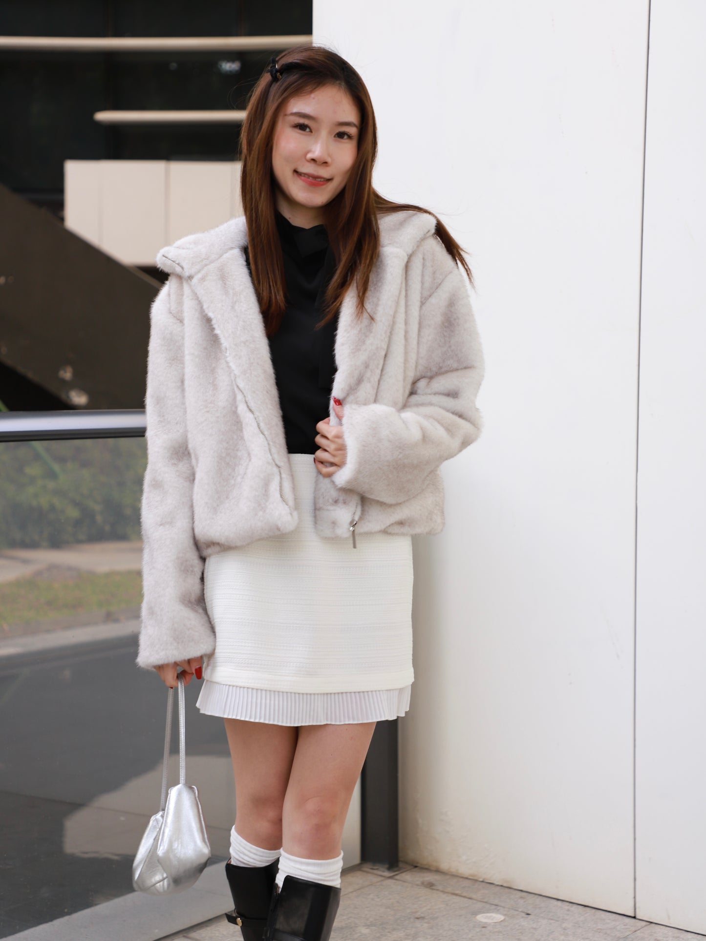 Fox Fur Hoodie Jacket