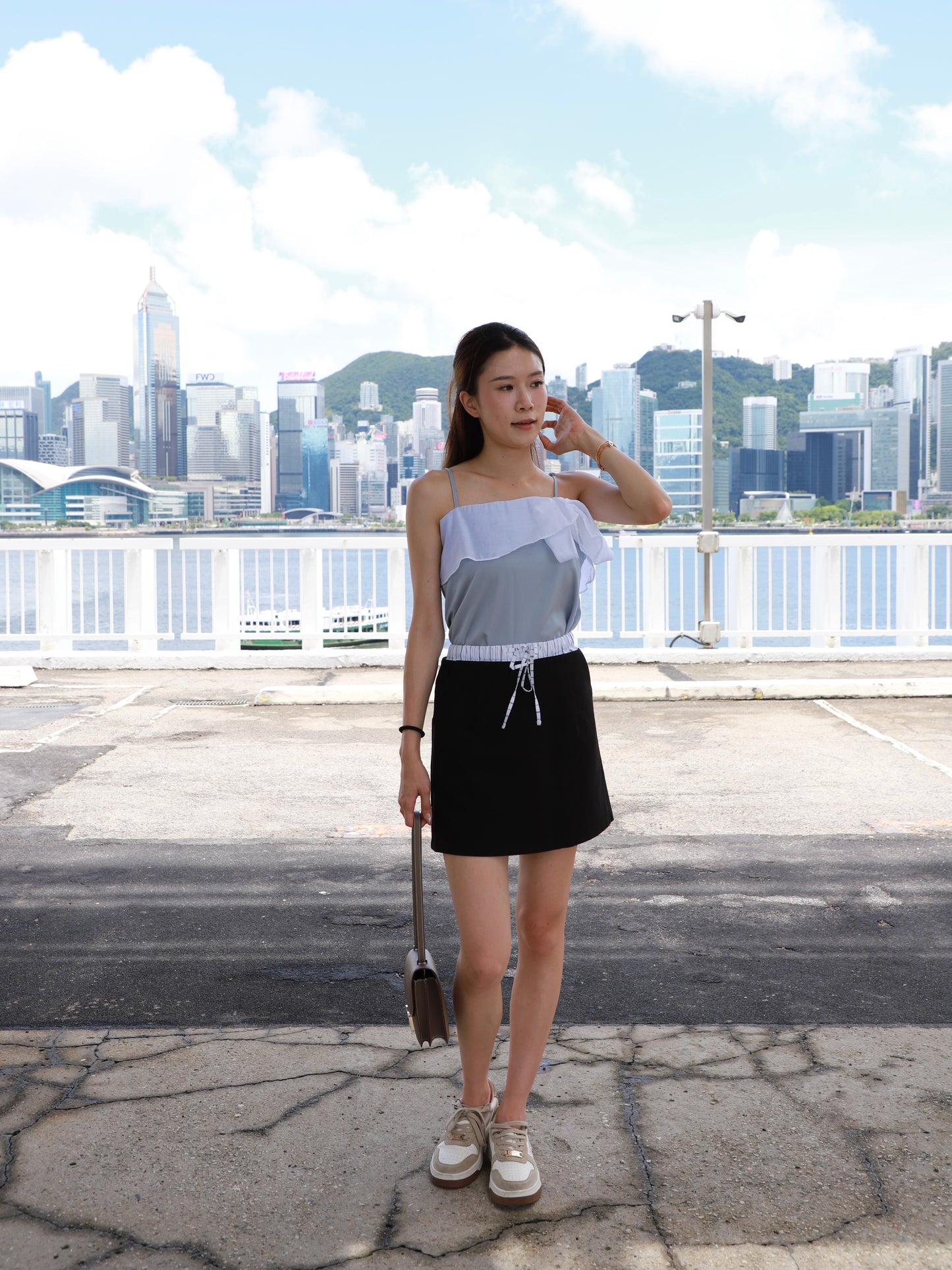 Daisy Ribbon Chiffon Tank Top