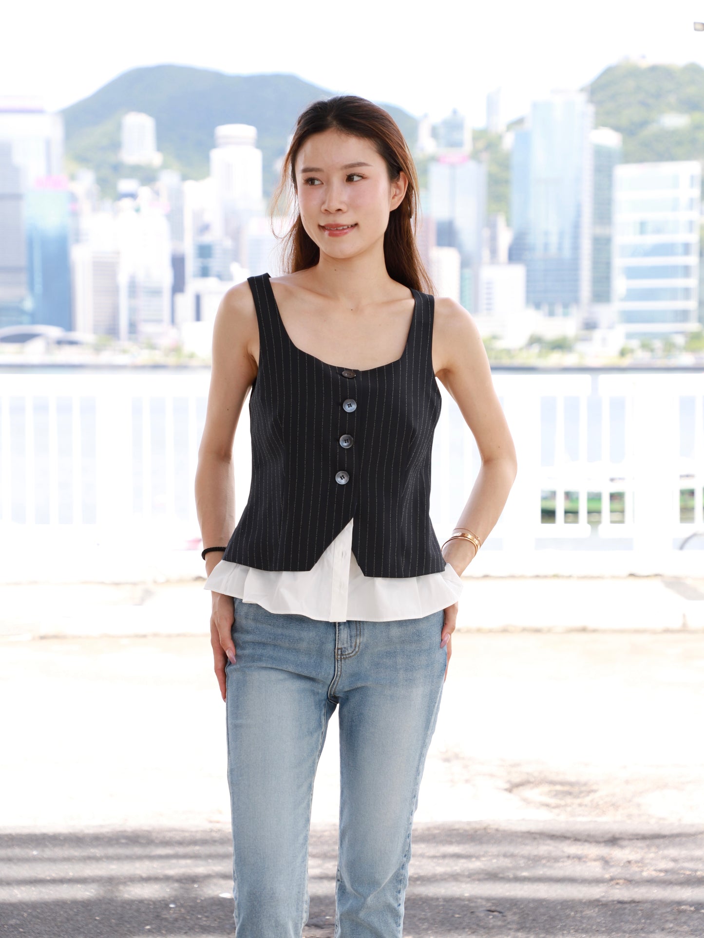 Shirt & Tank Mix Top