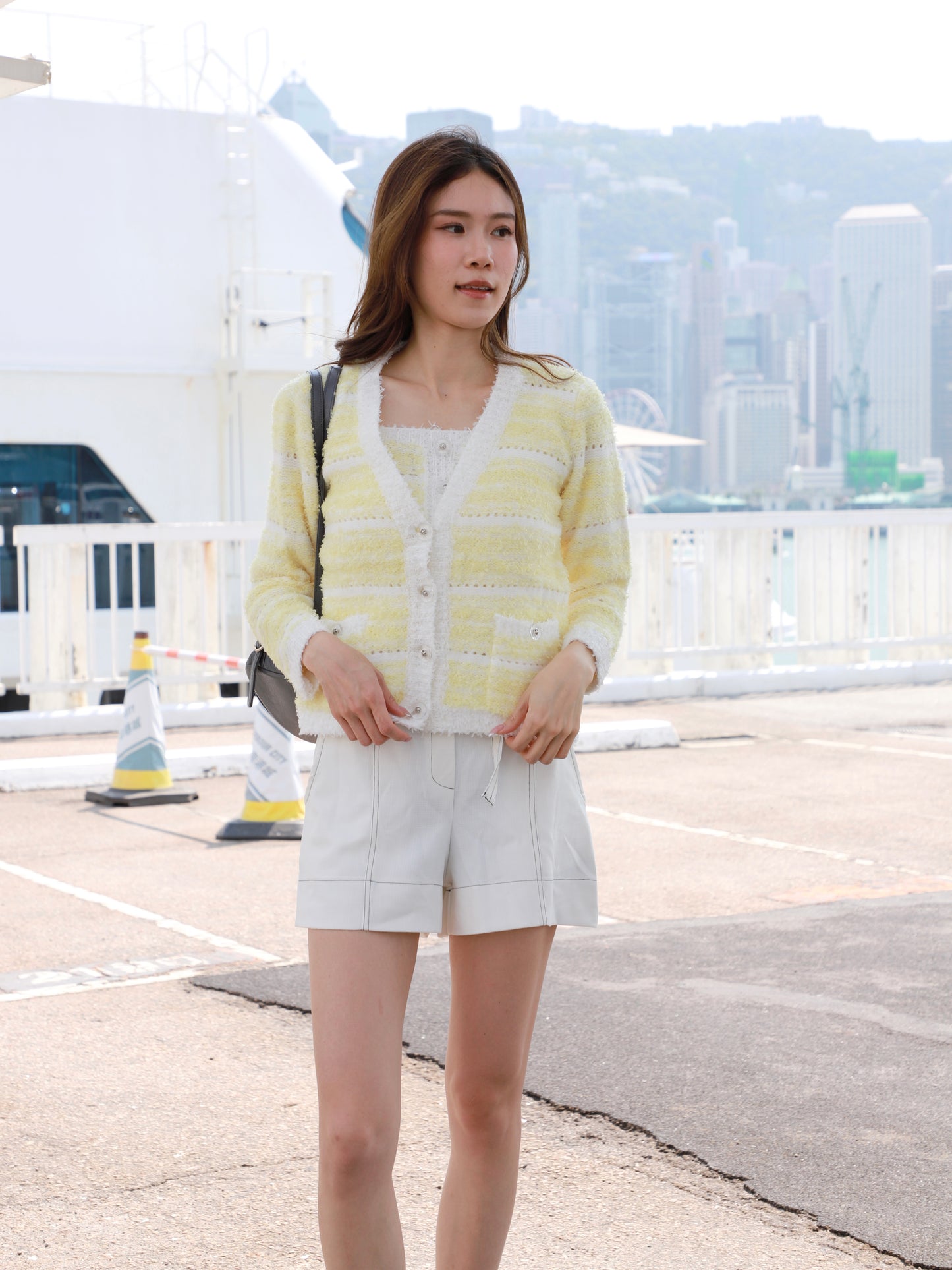 Tweed Like Tank & Cardigan Set