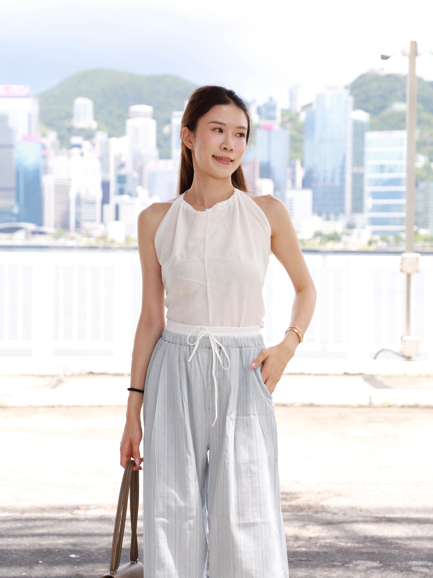 Linen Striped Summer Pants
