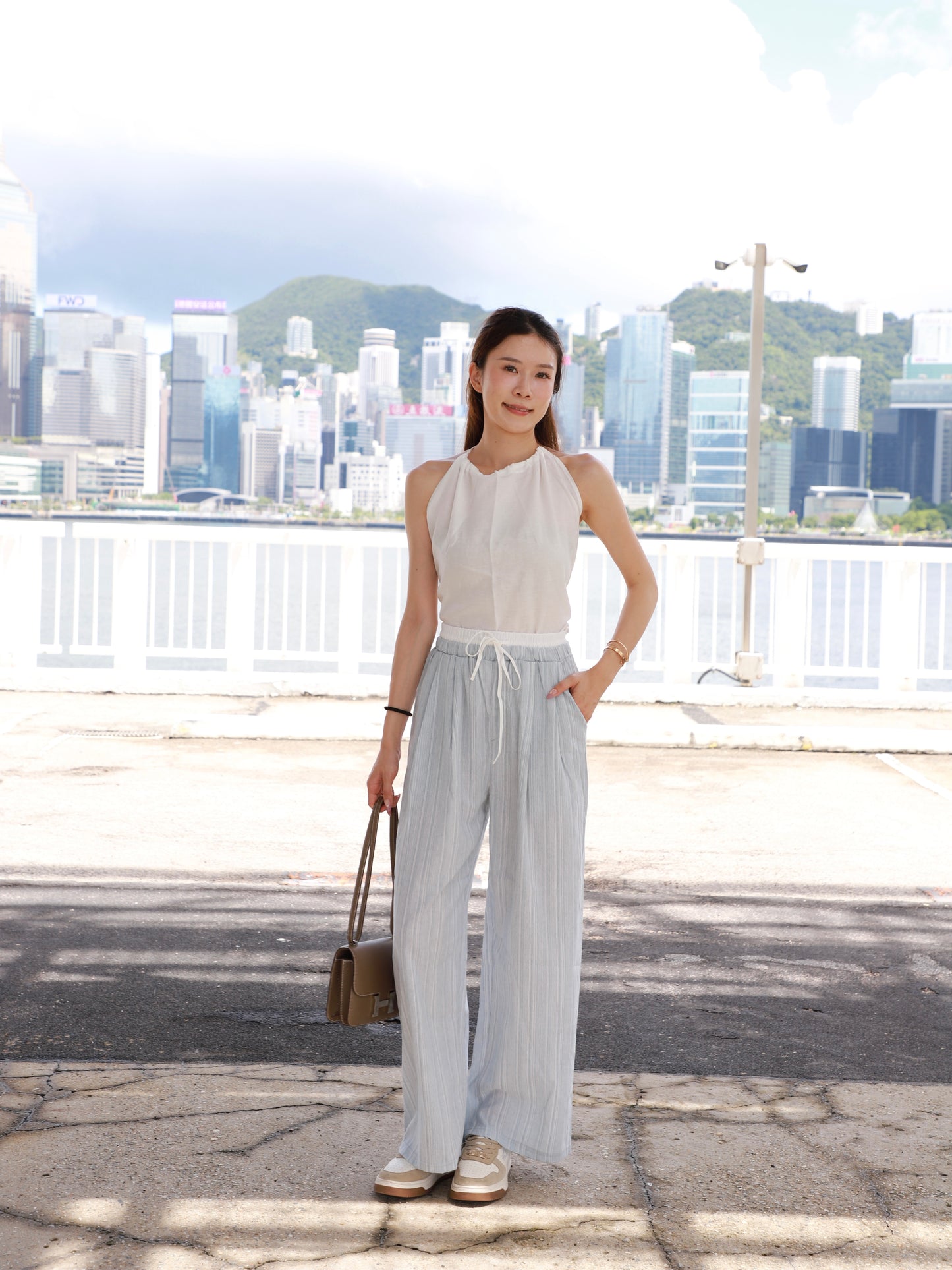 Linen Striped Summer Pants