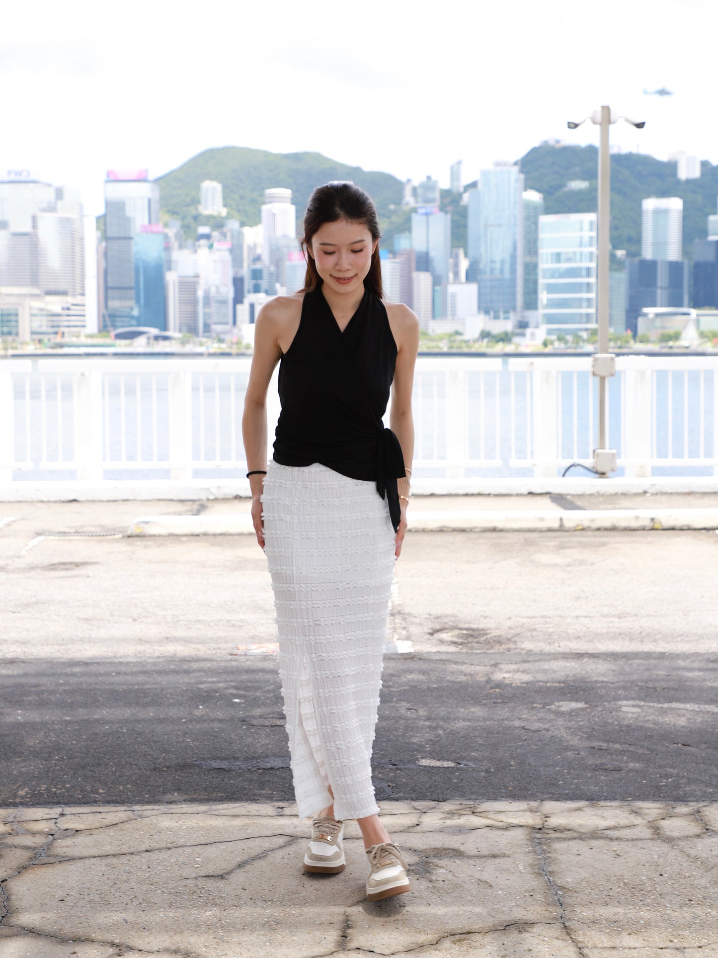 Tofu Comfy Maxi Slit Skirt