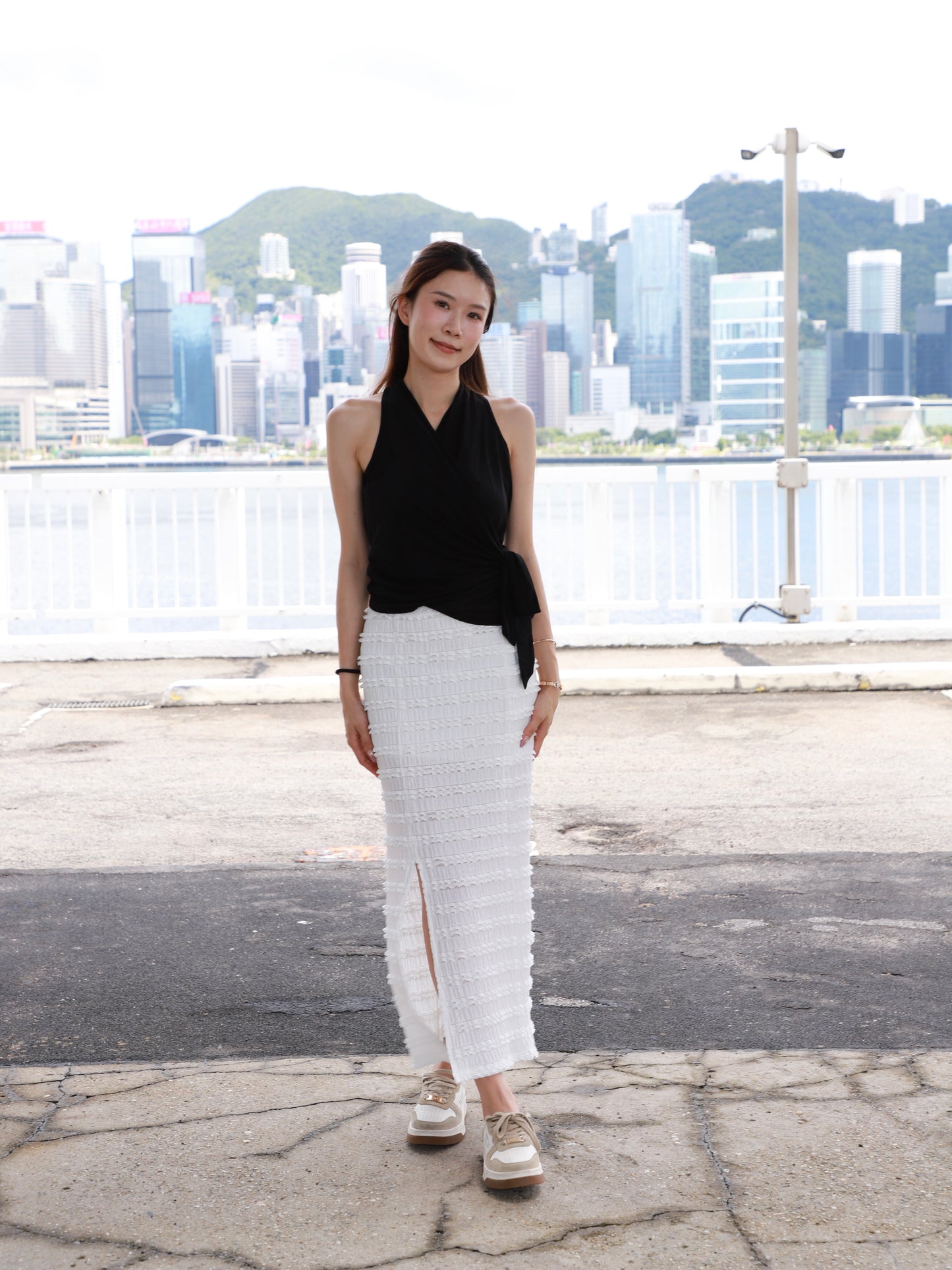 Tofu Comfy Maxi Slit Skirt
