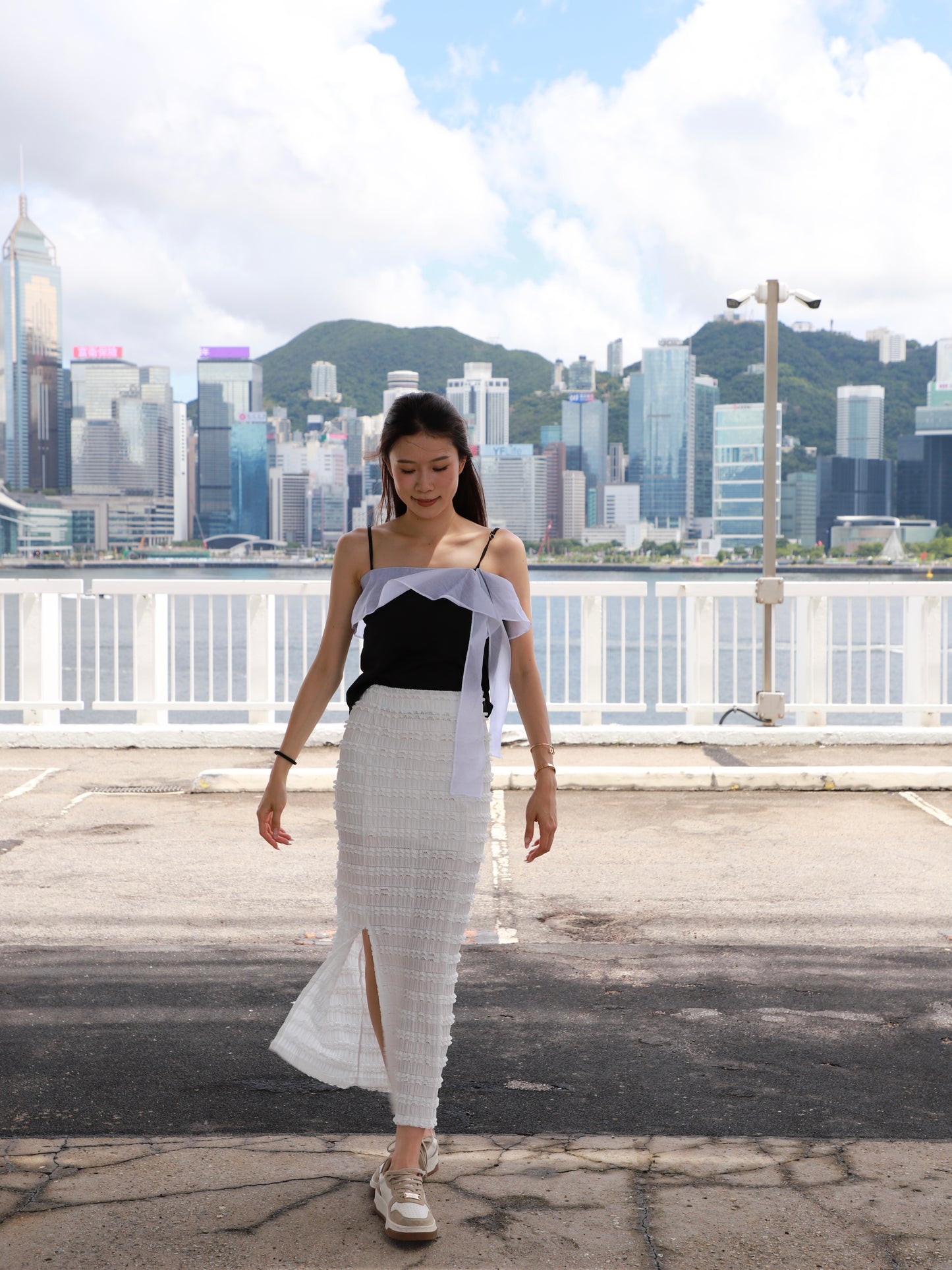 Daisy Ribbon Chiffon Tank Top