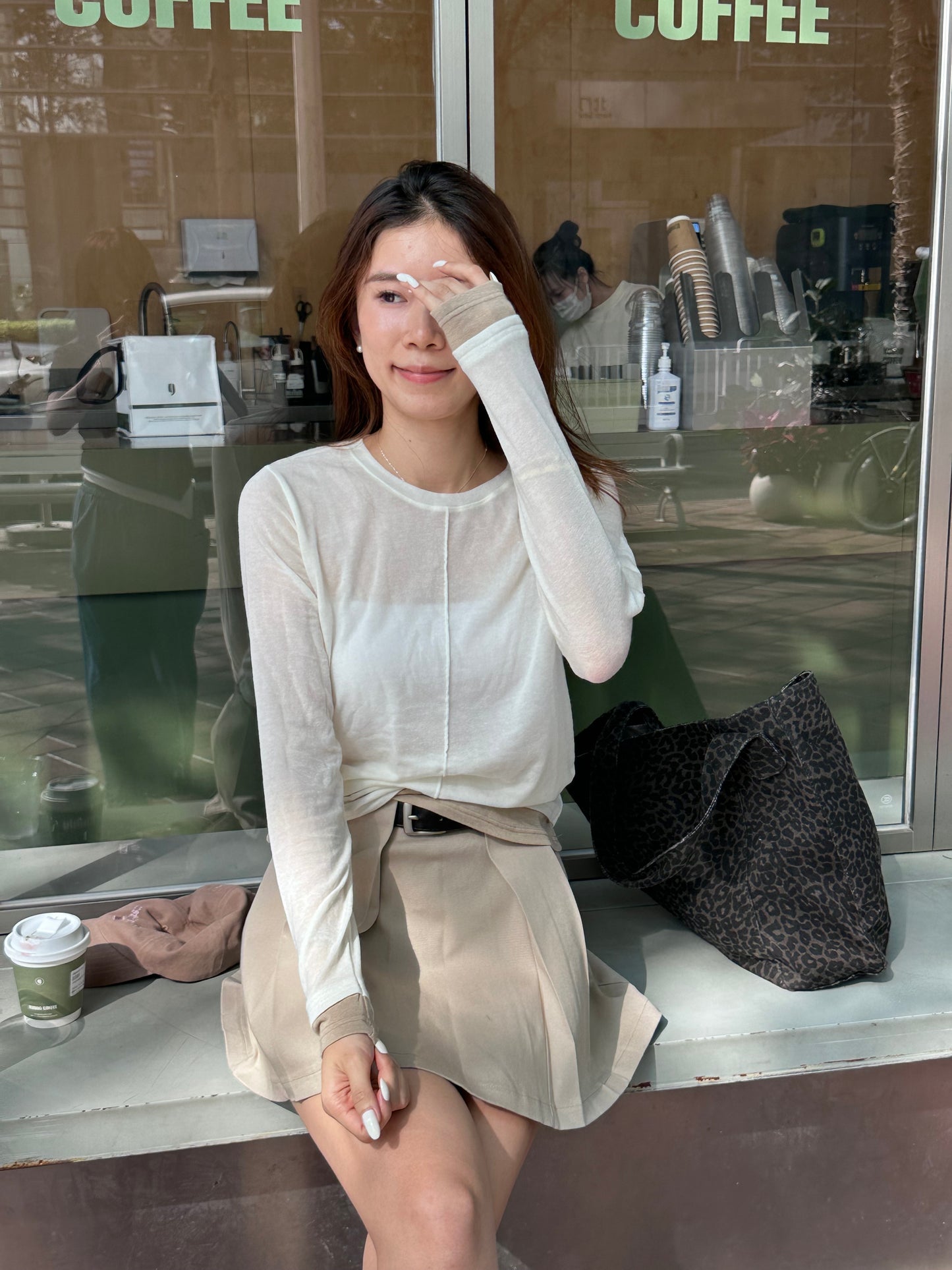 Cotton Mix Long Sleeves Top