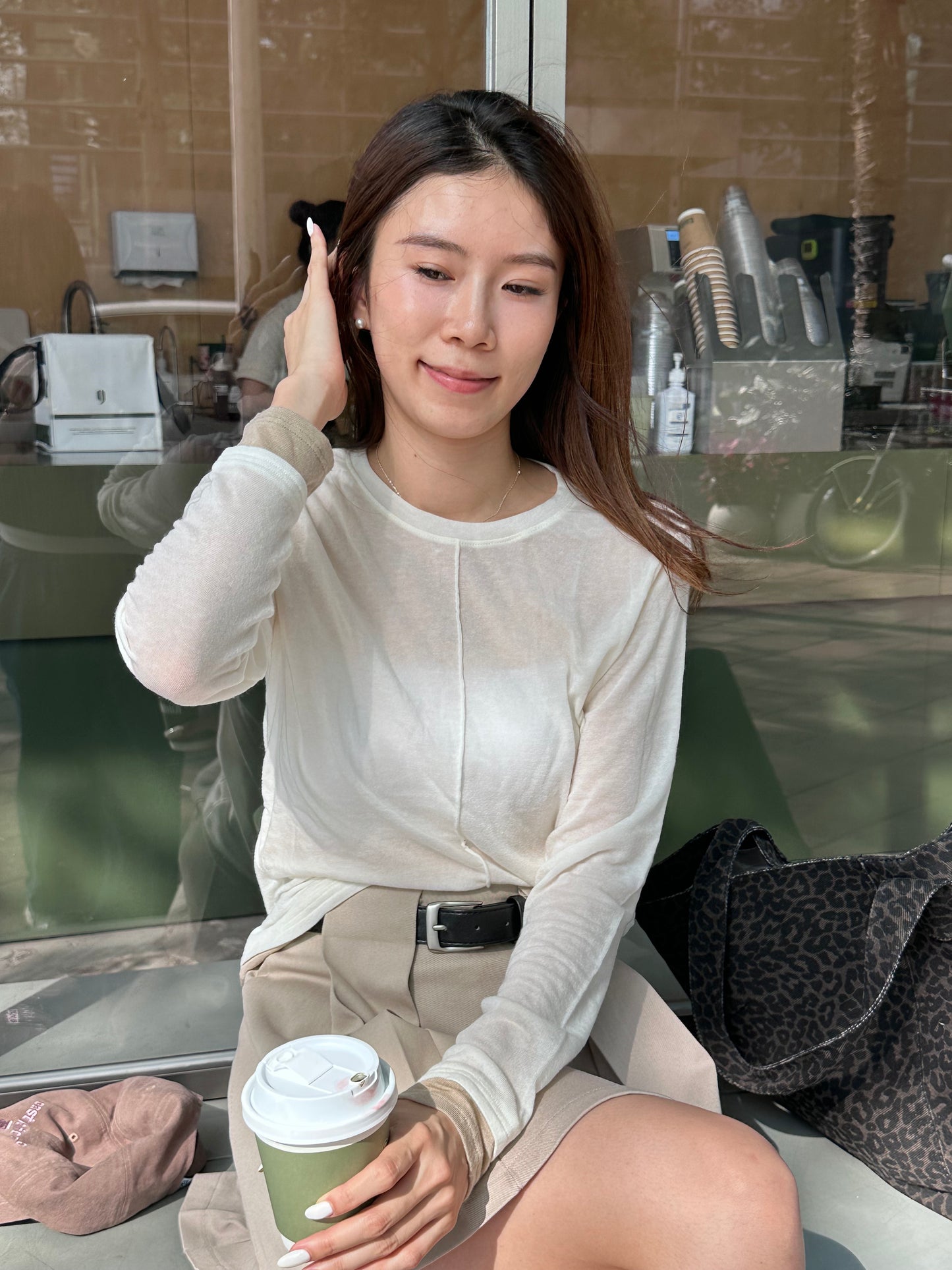 Cotton Mix Long Sleeves Top