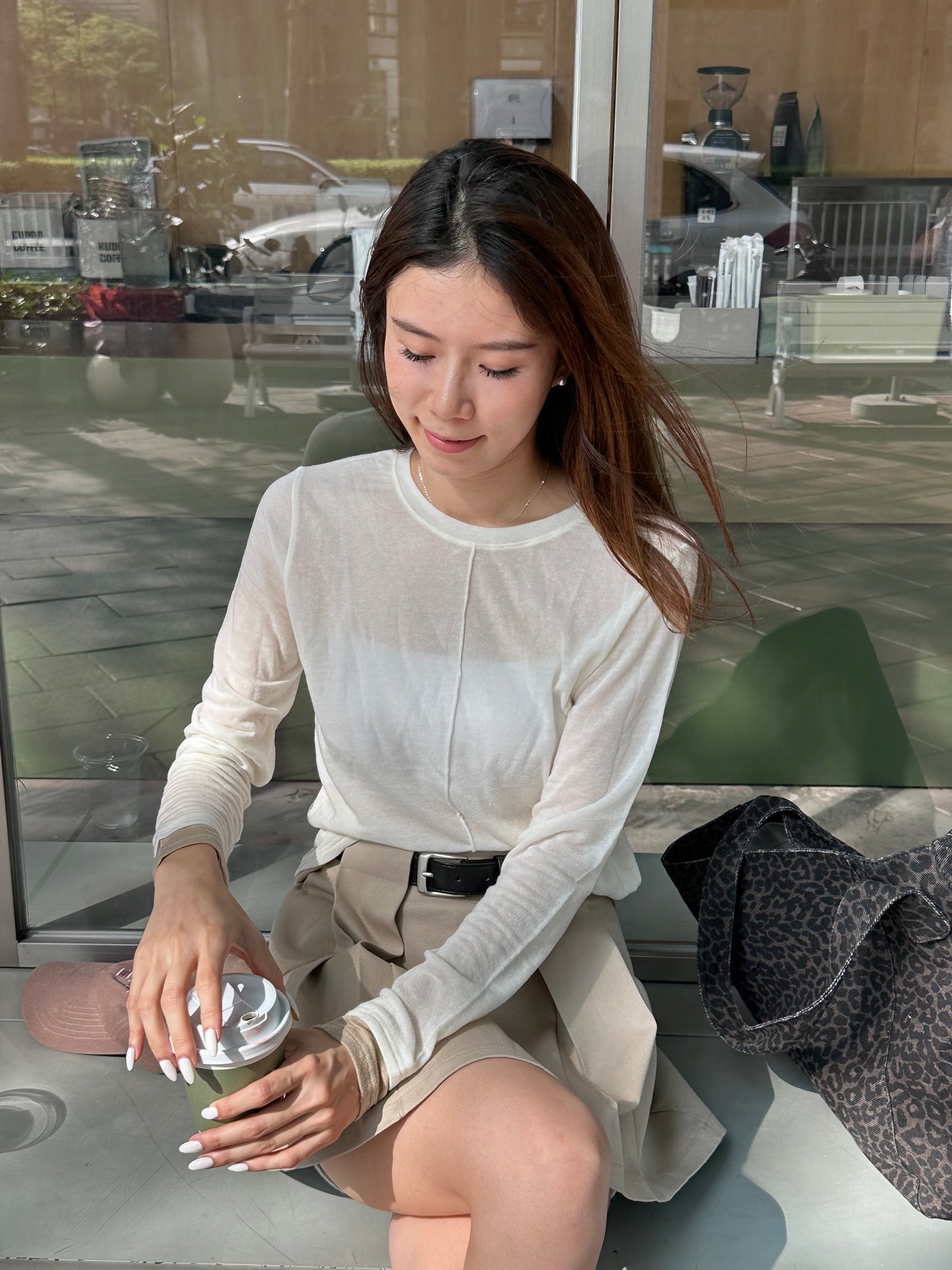 Cotton Mix Long Sleeves Top