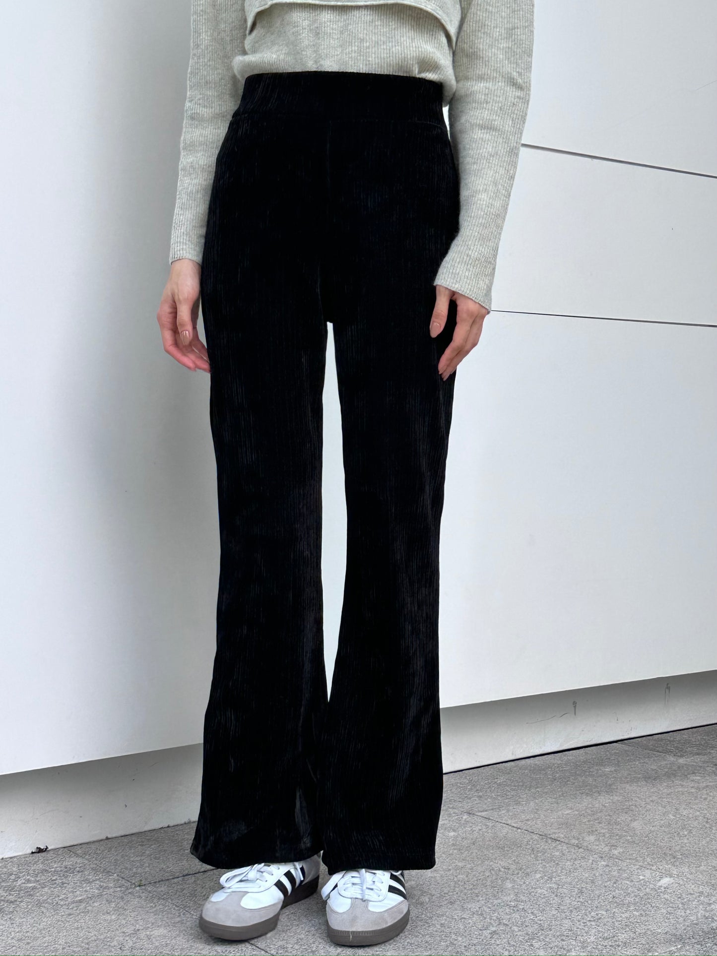 Velvet High Waist Flare Pants