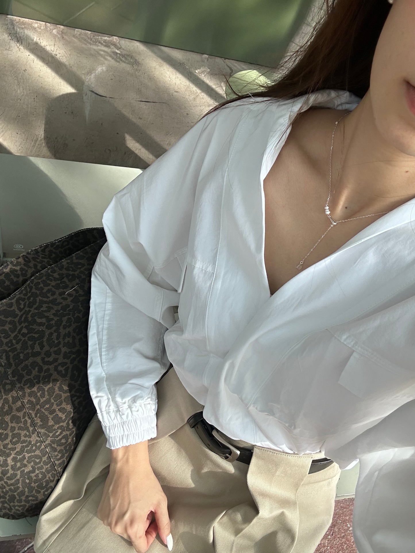 Oversized Big Pockets Shirt Top