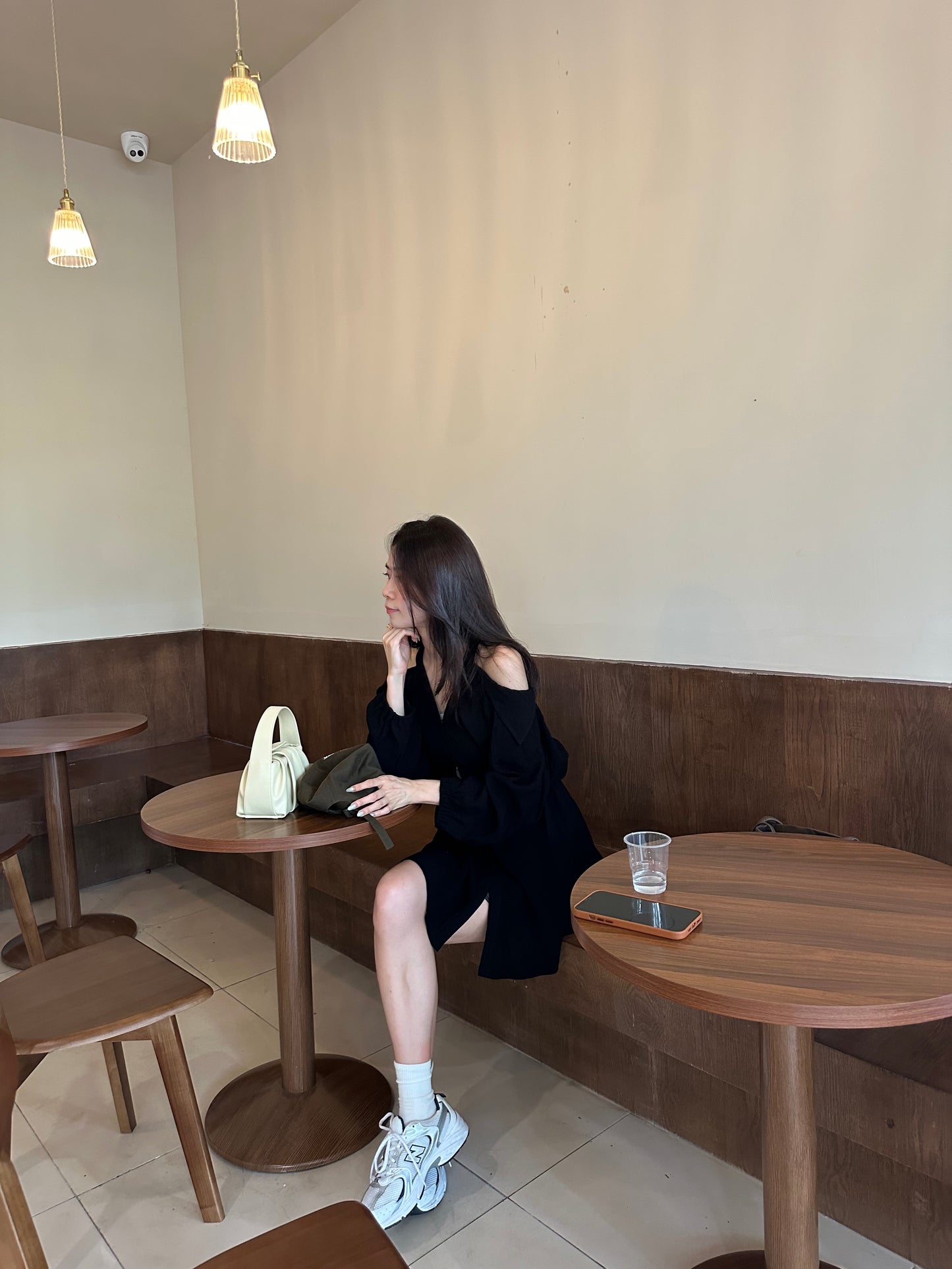 Collar Neck & Holes Shirt Mini Dress