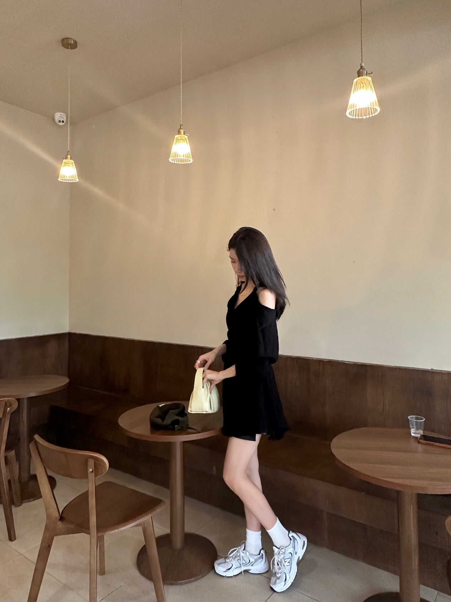 Collar Neck & Holes Shirt Mini Dress