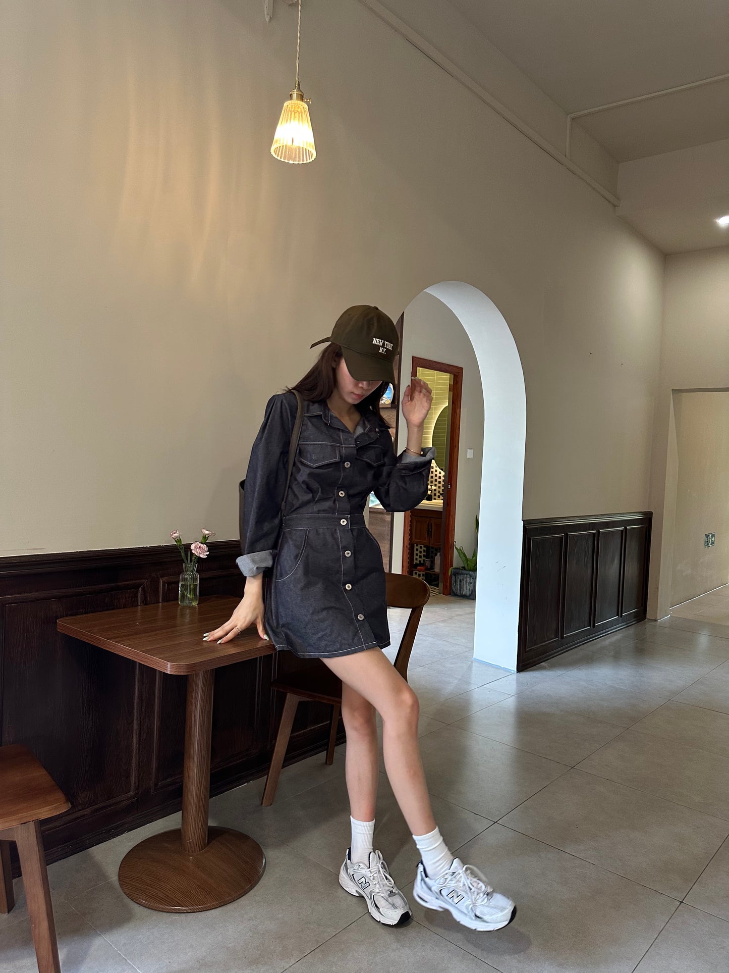 Denim Long Sleeves Mini Dress