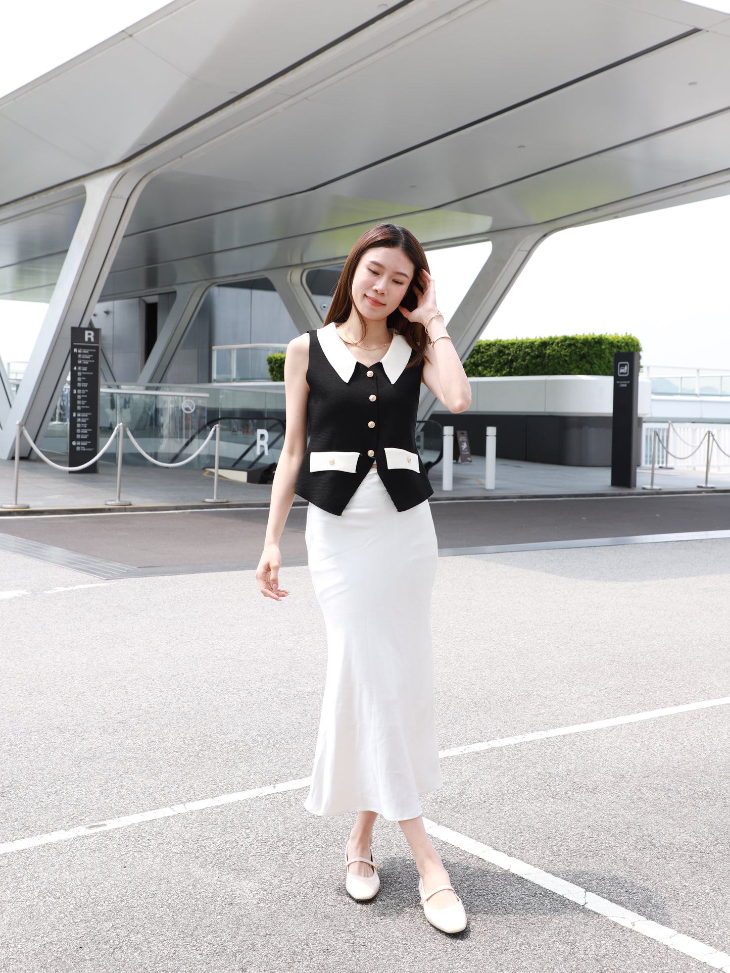 Collar French Like Tank Top