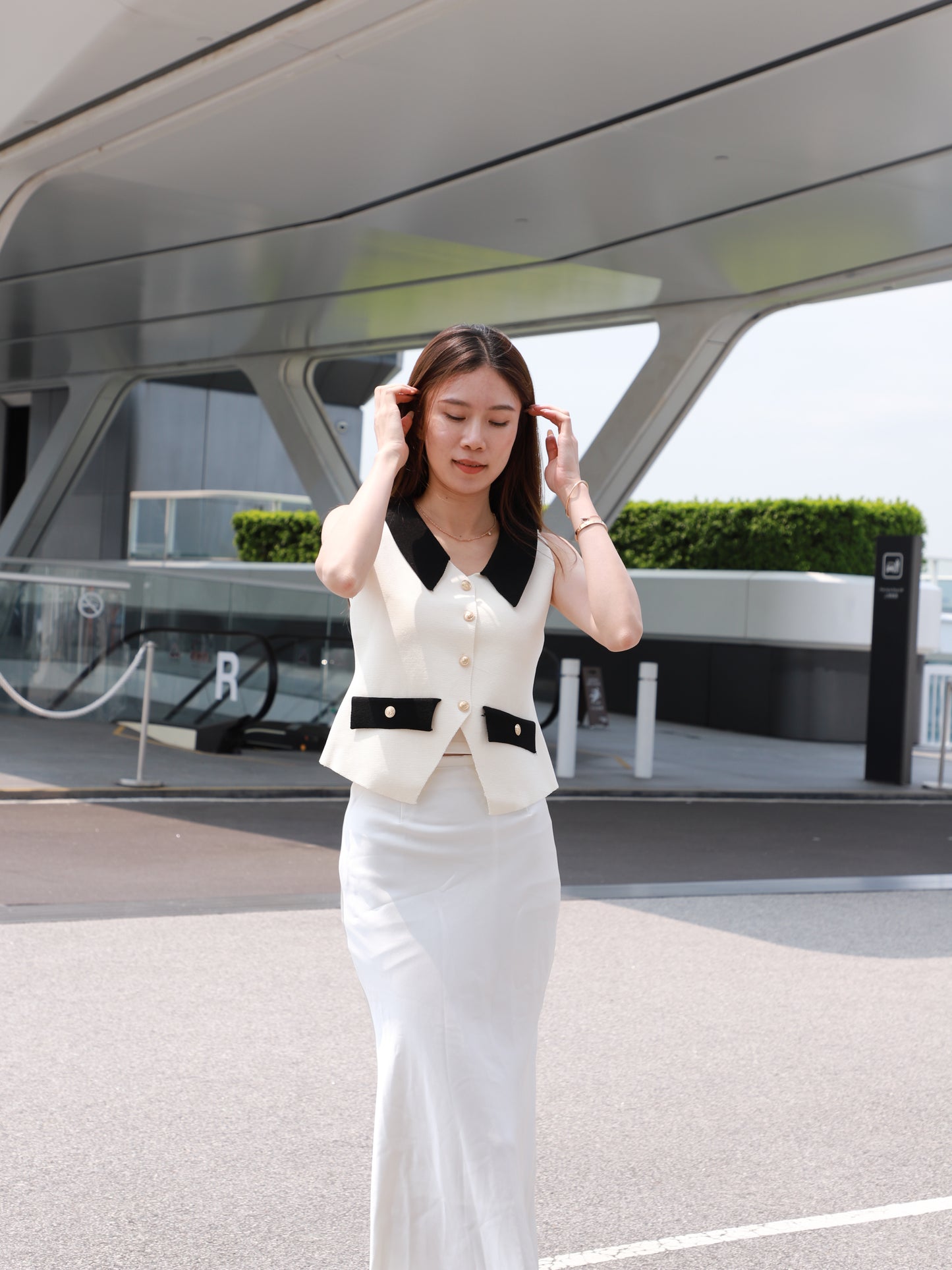 Collar French Like Tank Top