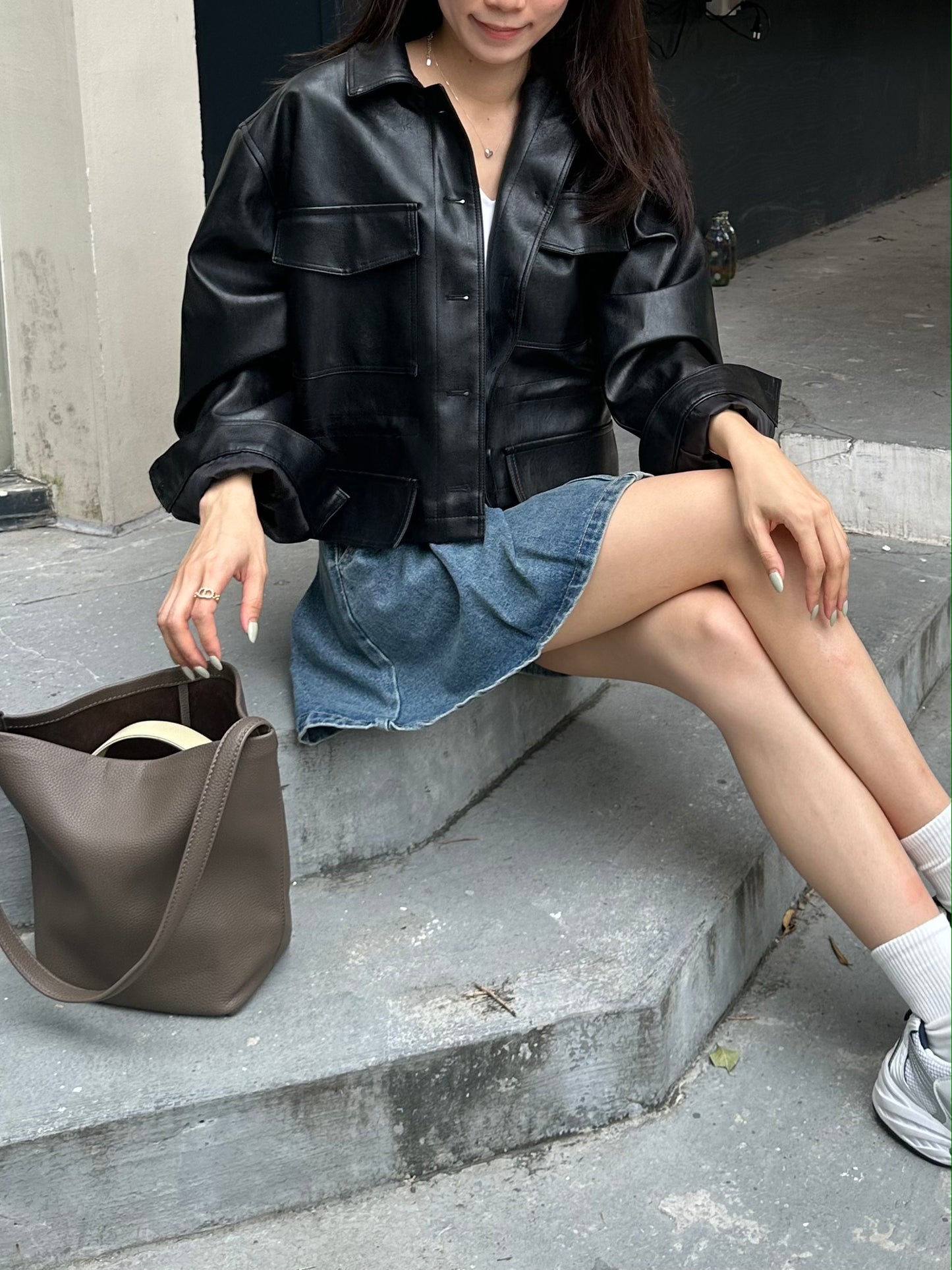 Basic Leather Jacket