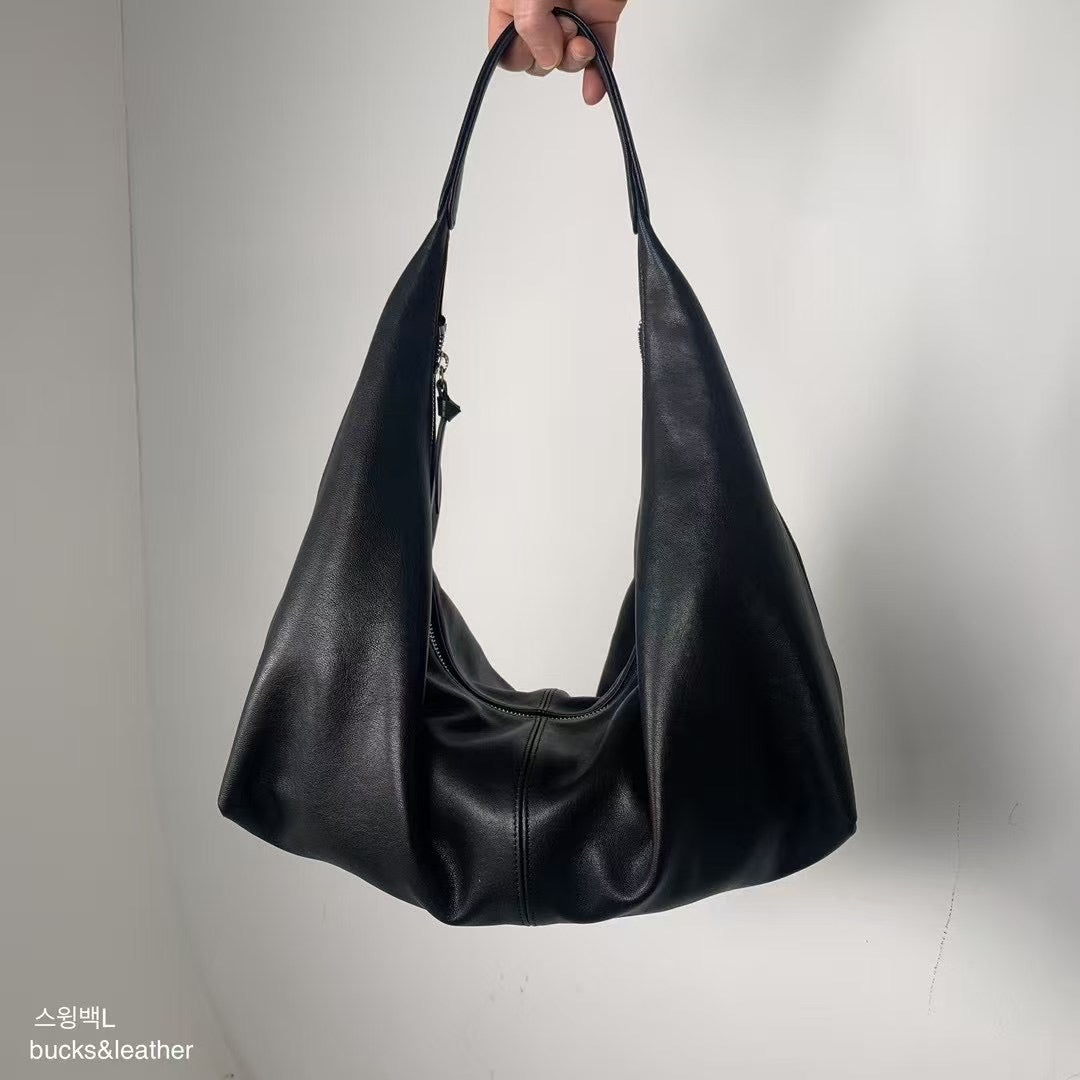 Real Leather Croissant Bag