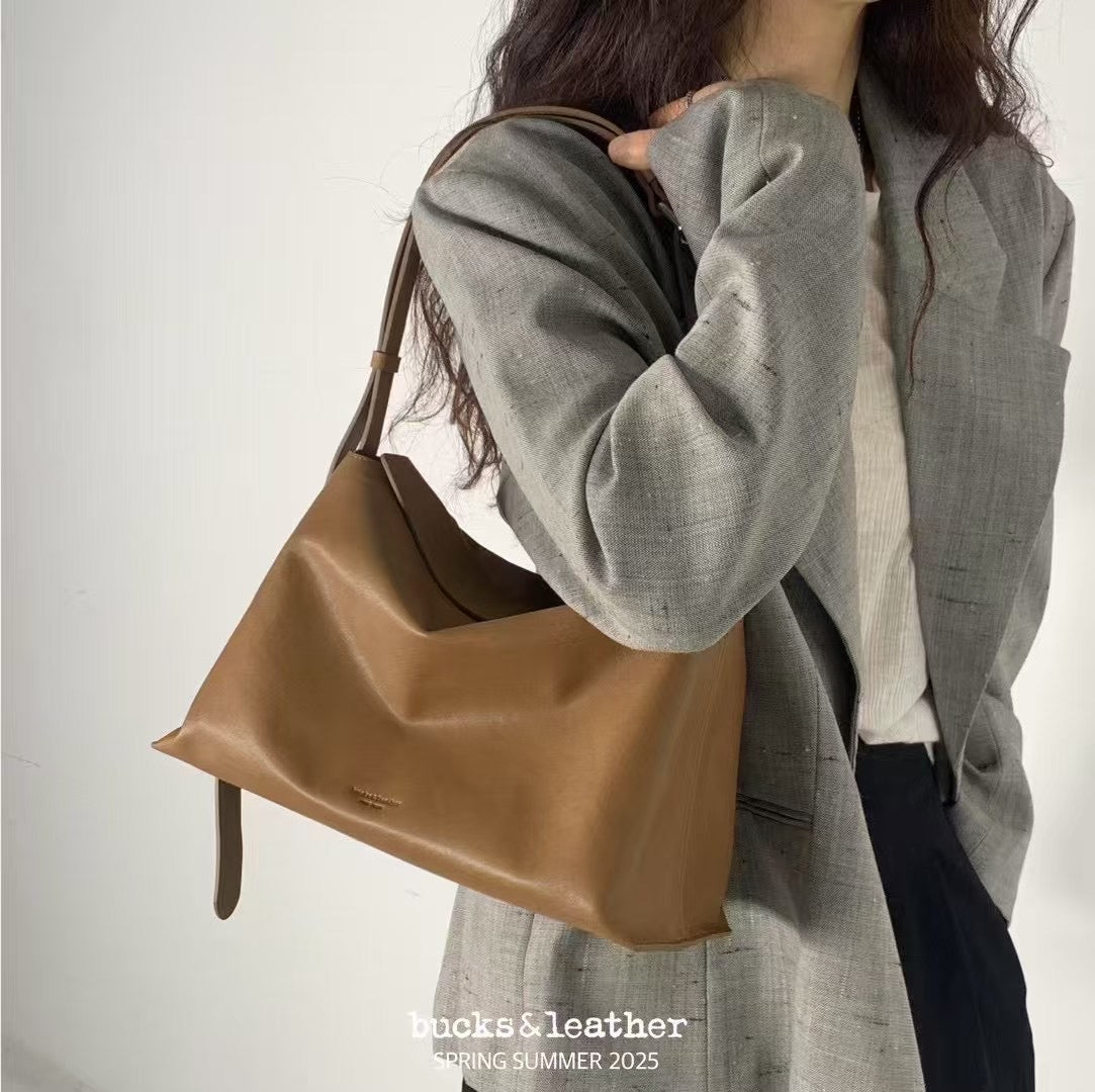Real Leather Flap Bag