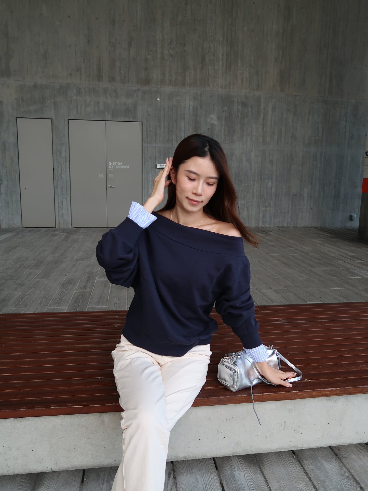 Mix Shirt Sleeves Sweater