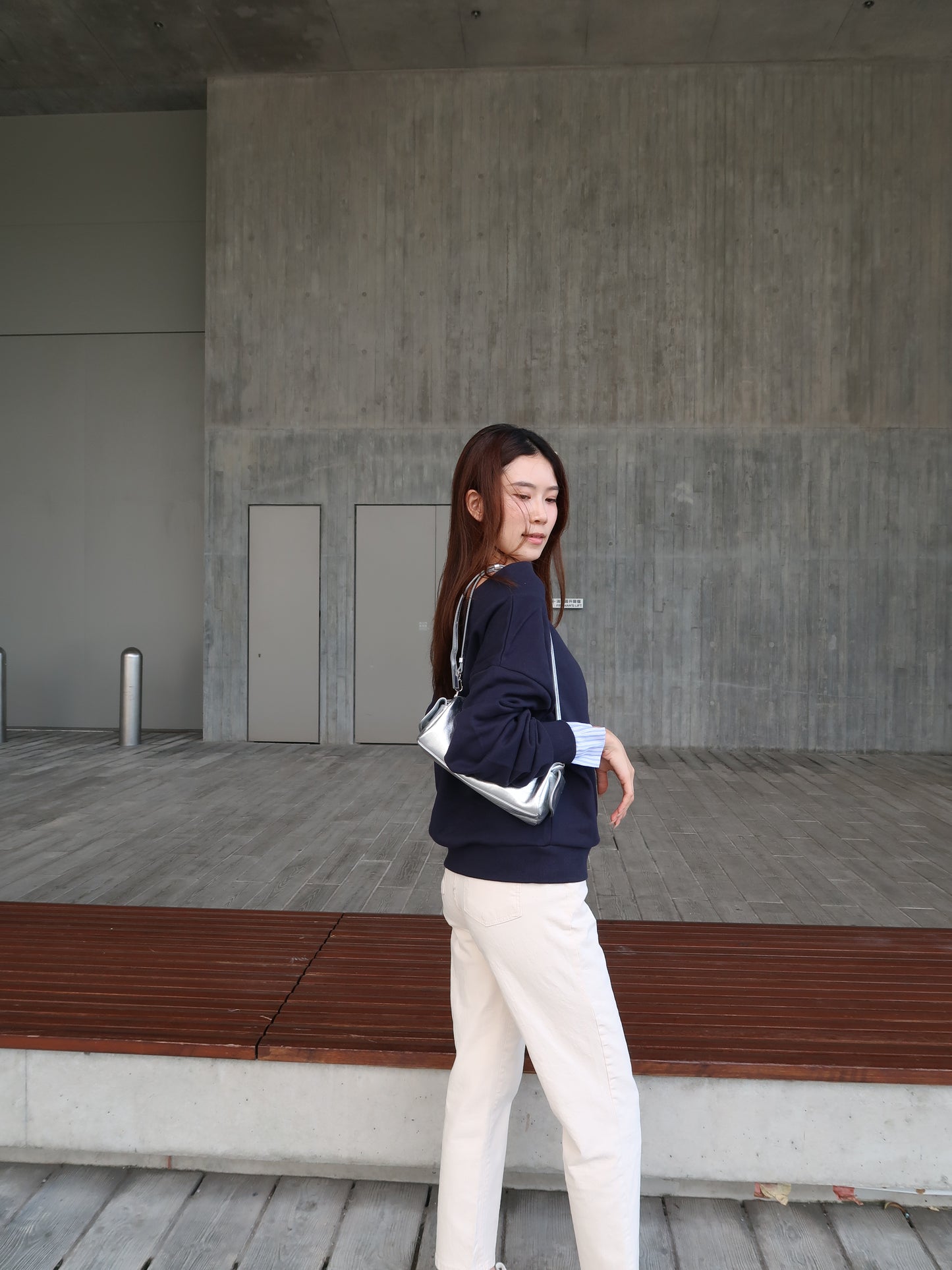 Mix Shirt Sleeves Sweater