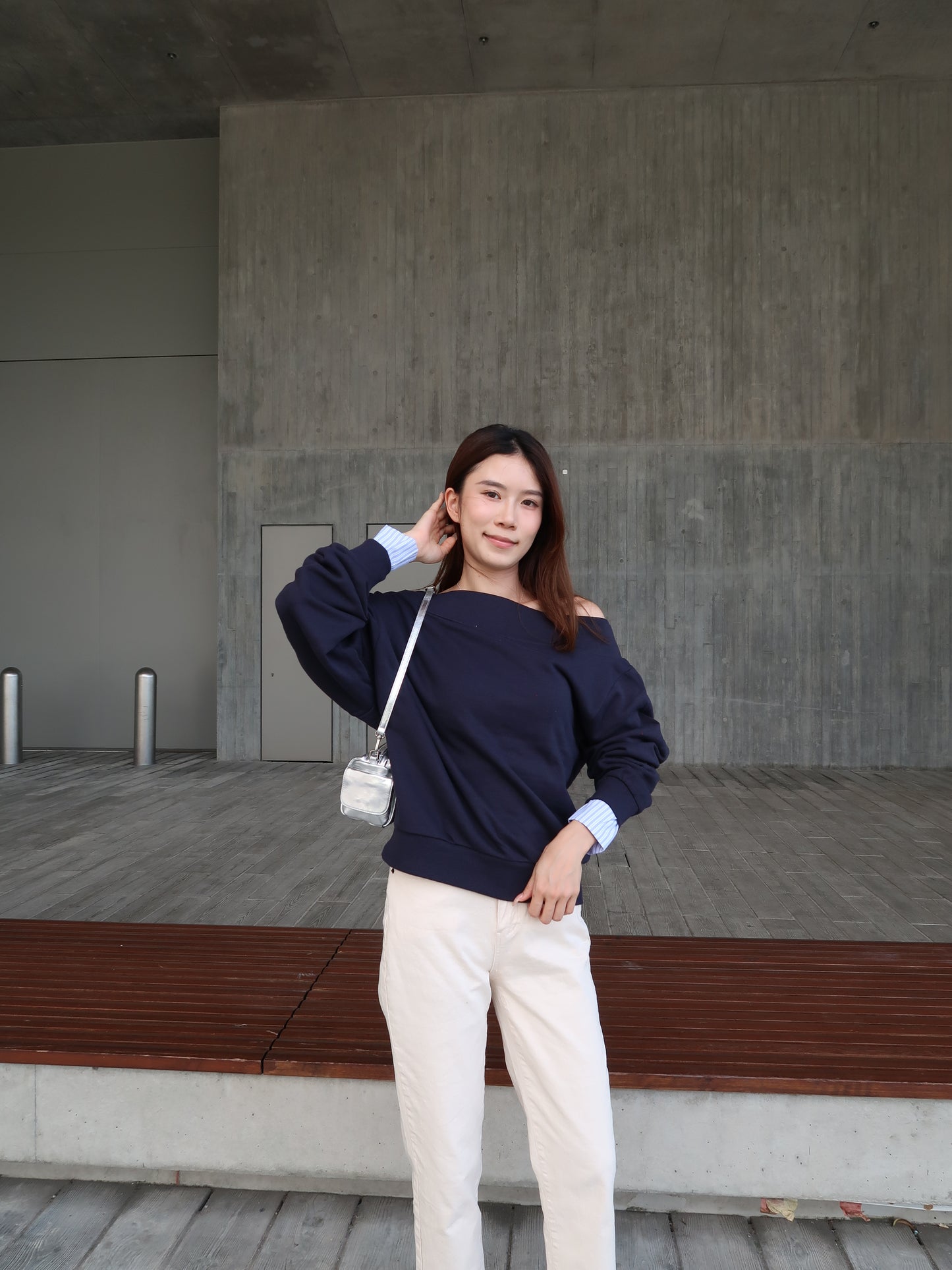 Mix Shirt Sleeves Sweater