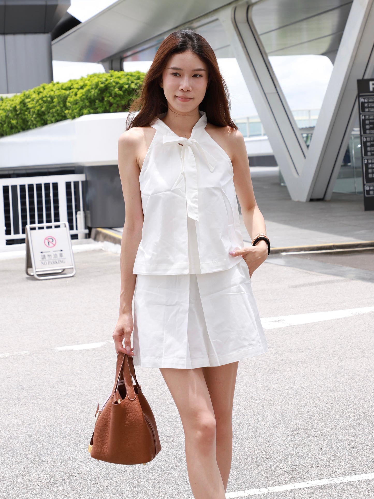 Shirt Like Ribbon Tank & Shorts Set