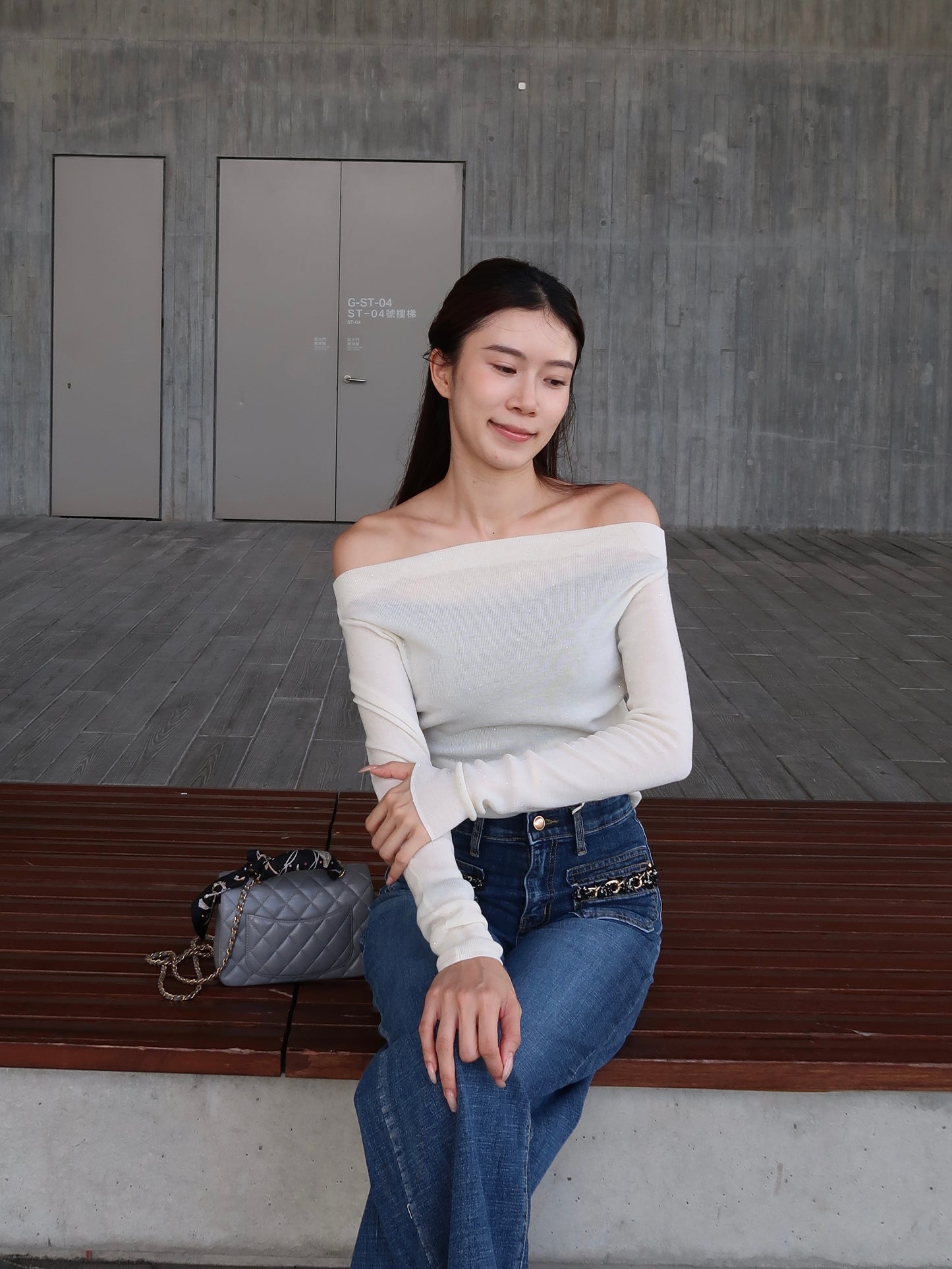 Bling Bling Wool Long Sleeves Top