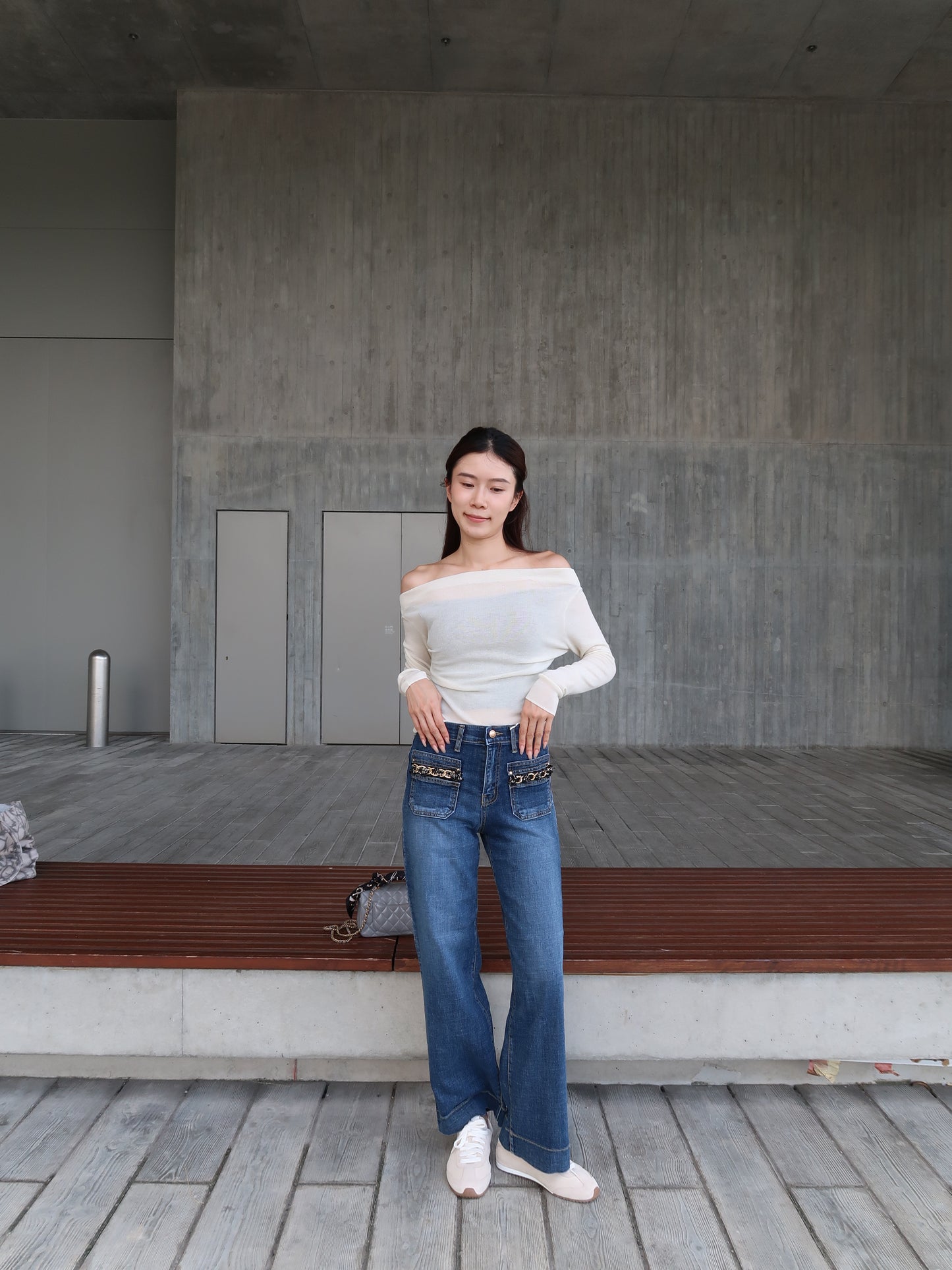 Tweed Autumn Denim Jeans