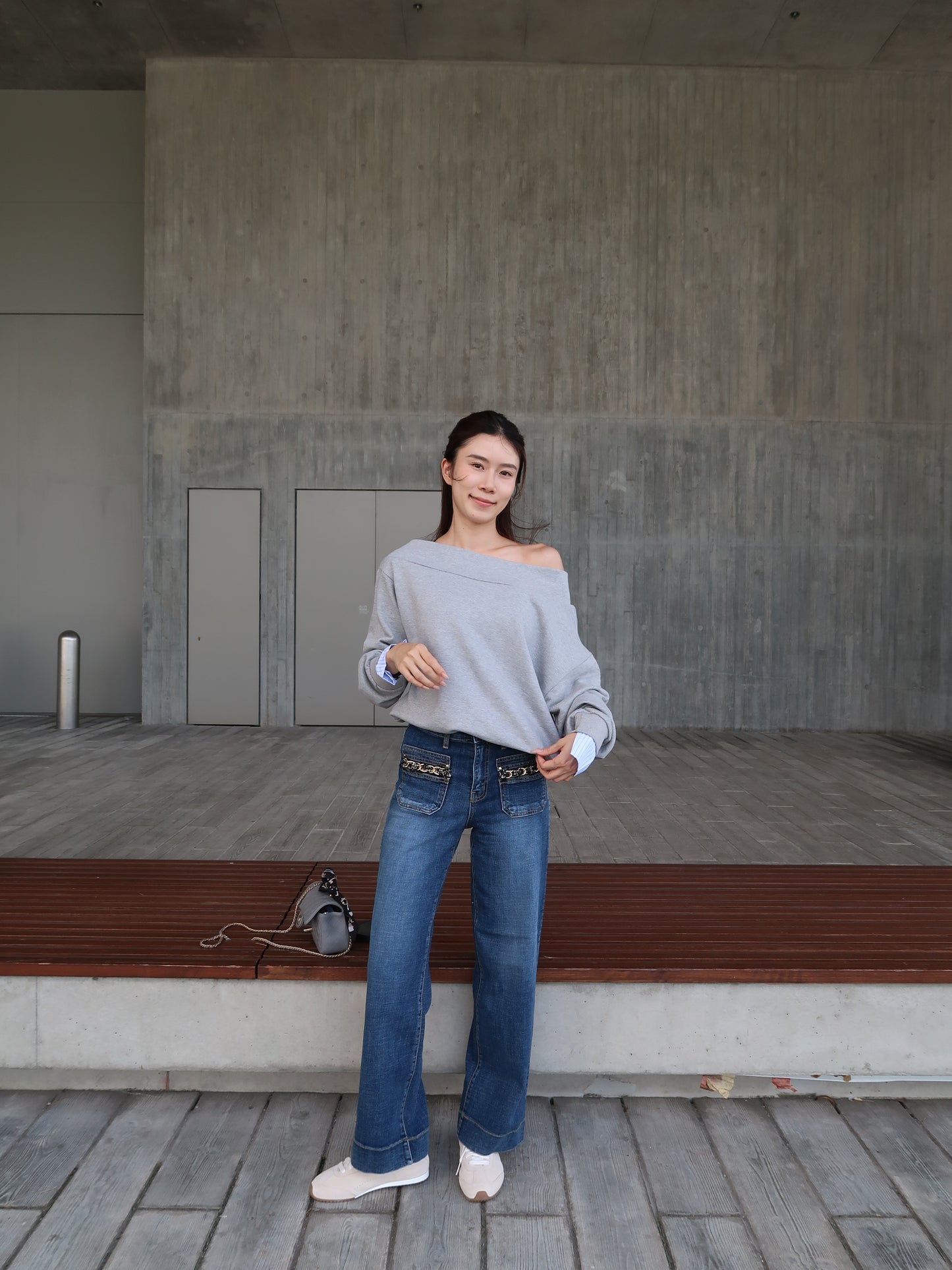 Mix Shirt Sleeves Sweater