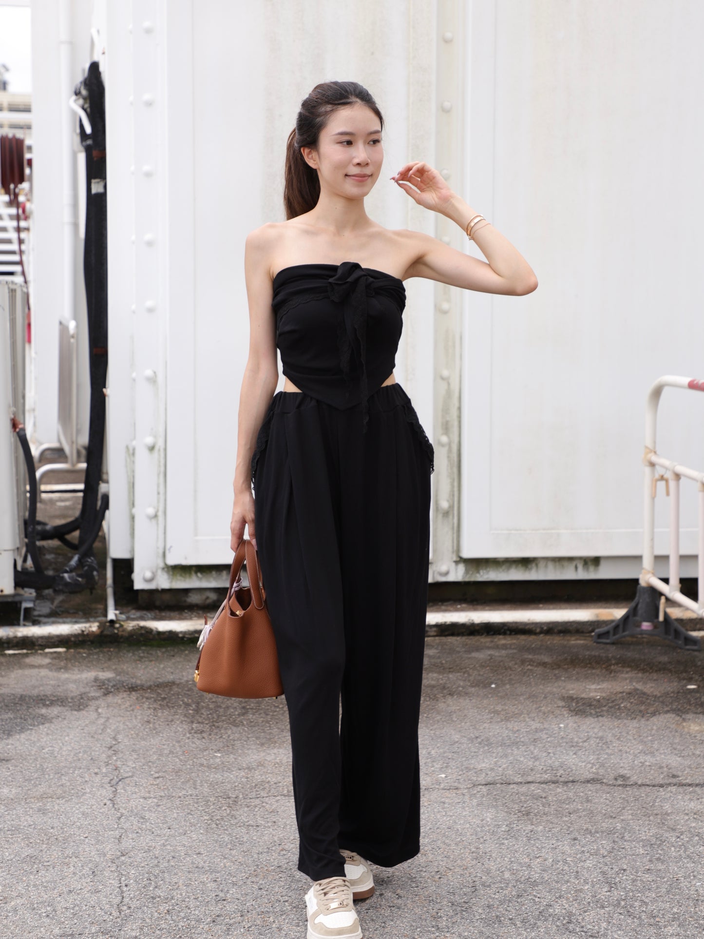 Lace Tube Top & Pants Set