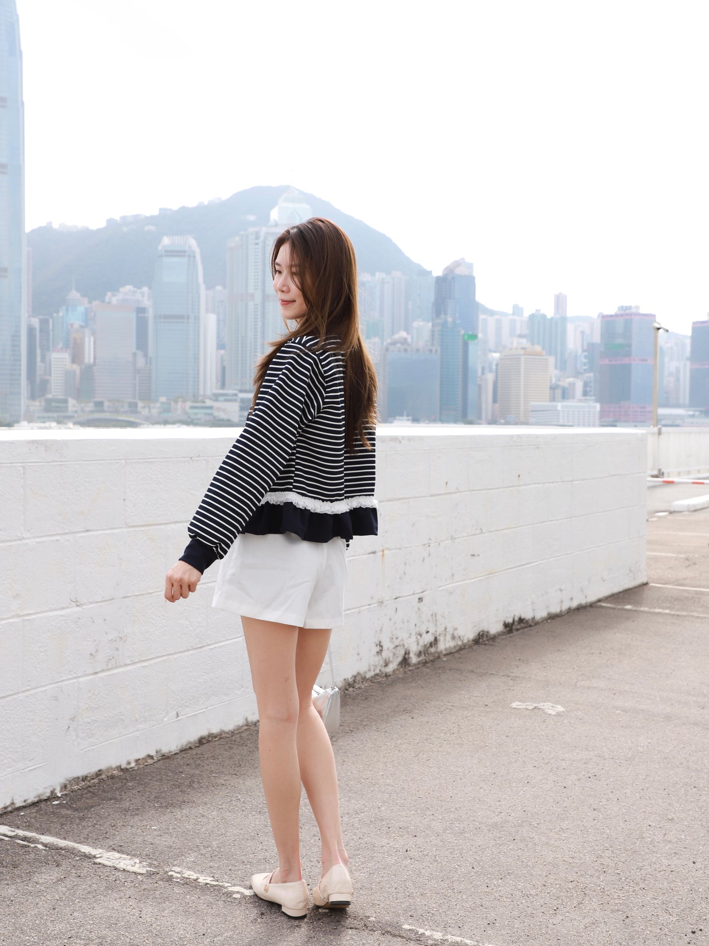 Striped Ruffles Cardigan