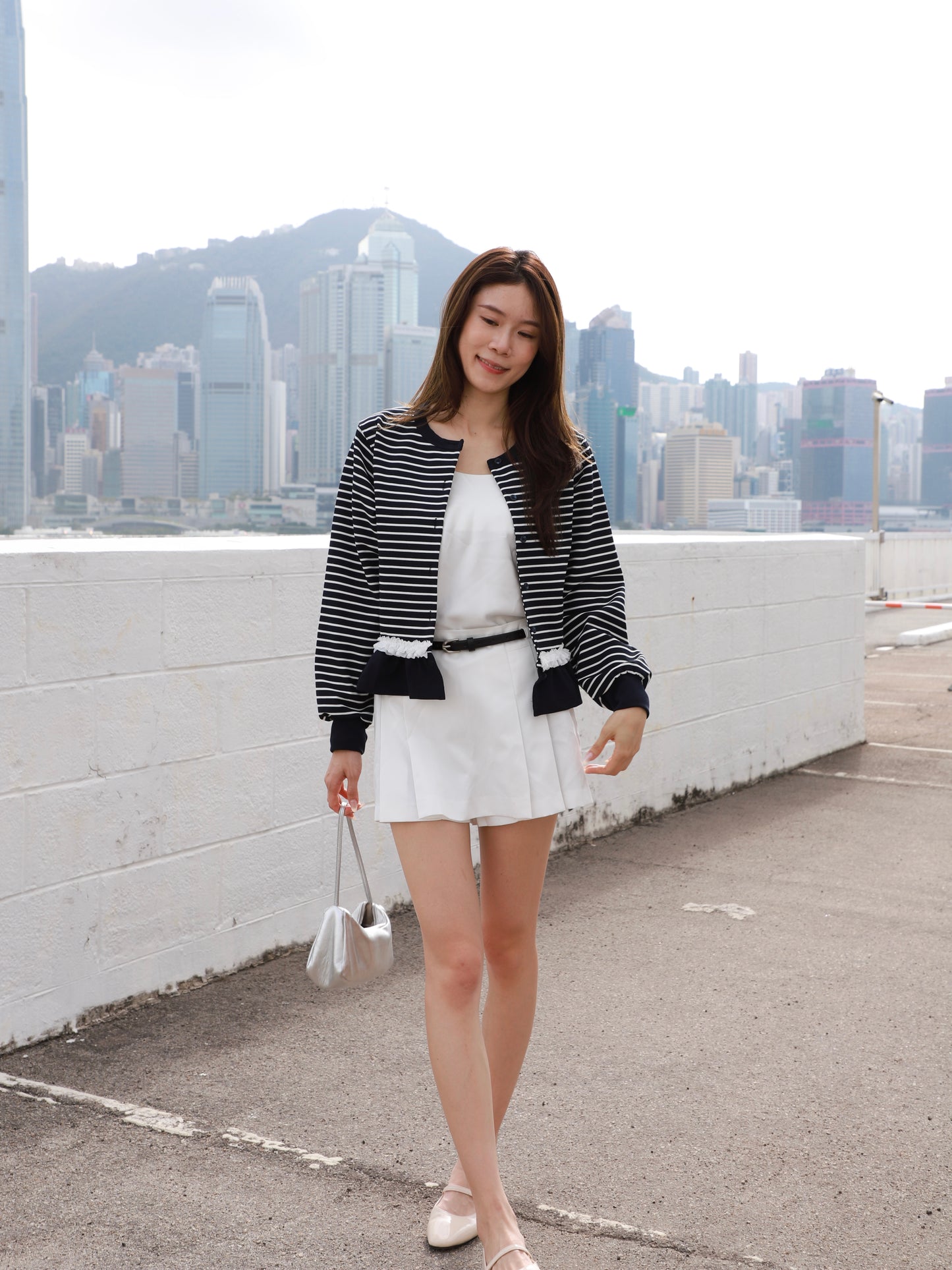 Striped Ruffles Cardigan