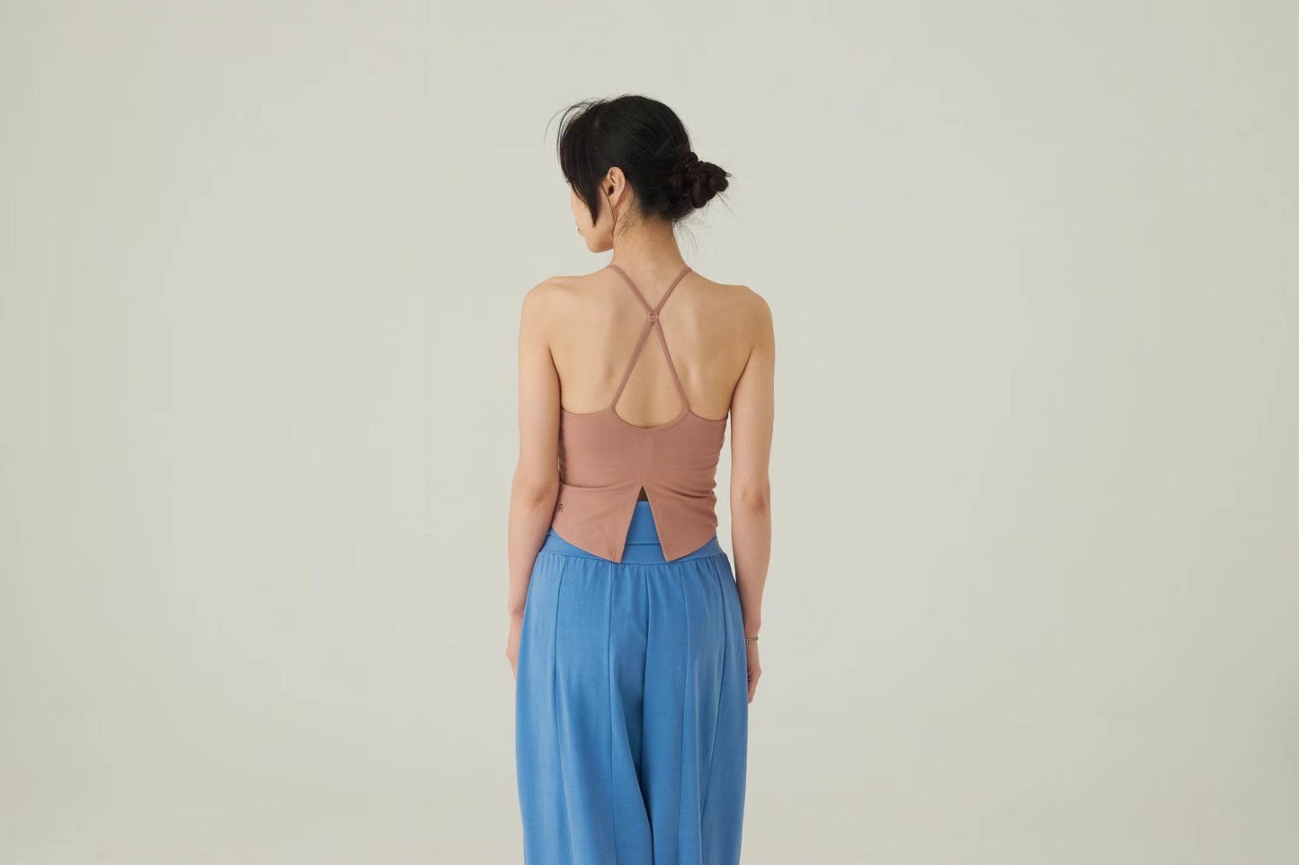 Cross Neck & Slit Sports Bra