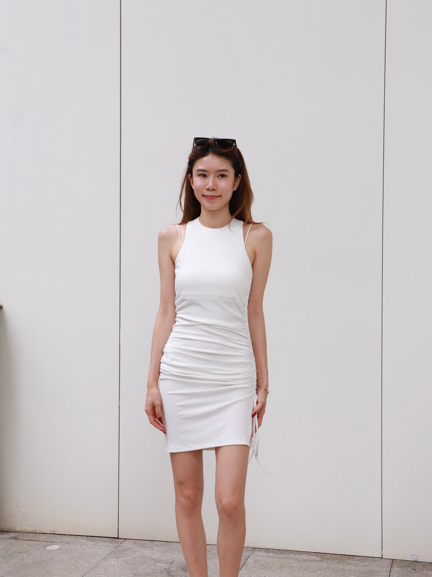 (ashchic made) Tied up Mini Dress with pads