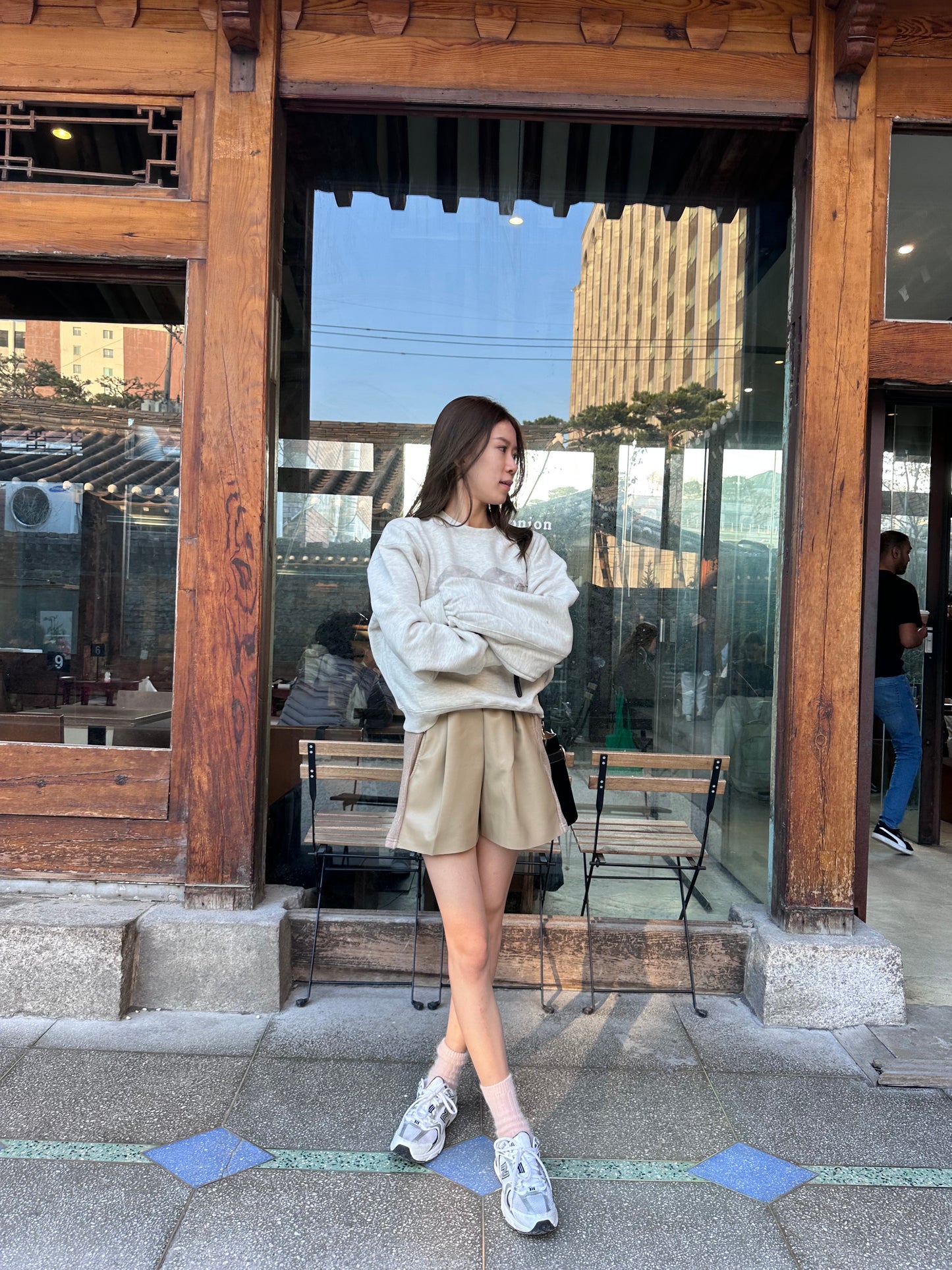 Half Leather Shorts