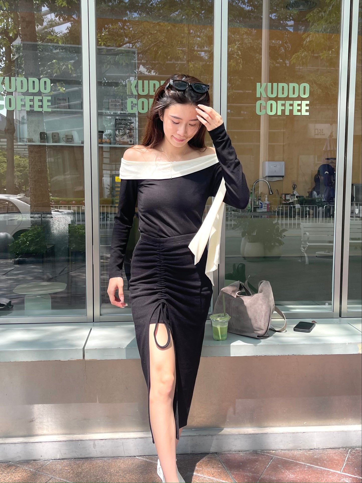 Flexible Slit Maxi Skirt